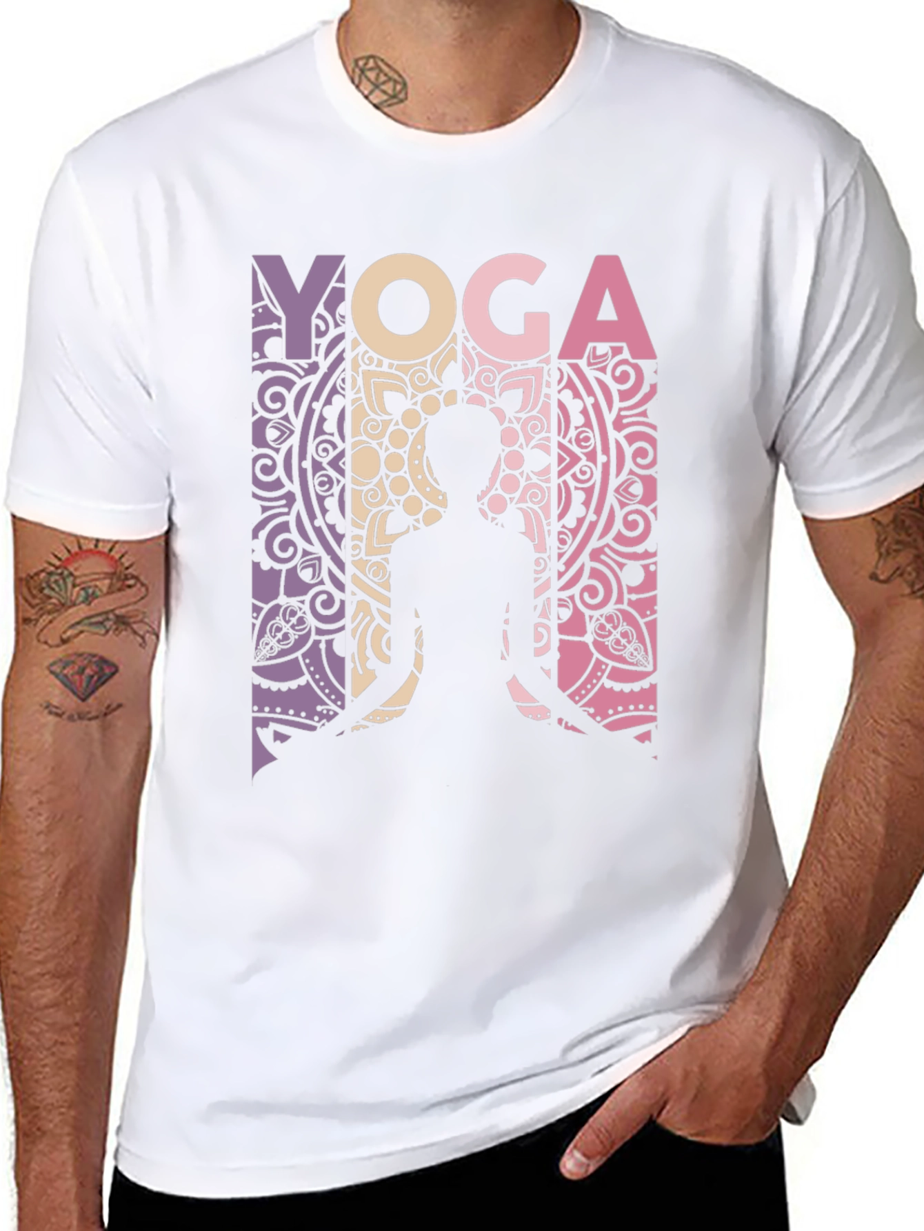 Yoga Mandala Graphic Tee - Relaxed Fit