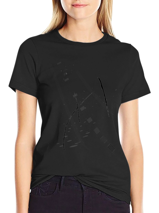 Mens Black Crew Neck Graphic T-Shirt