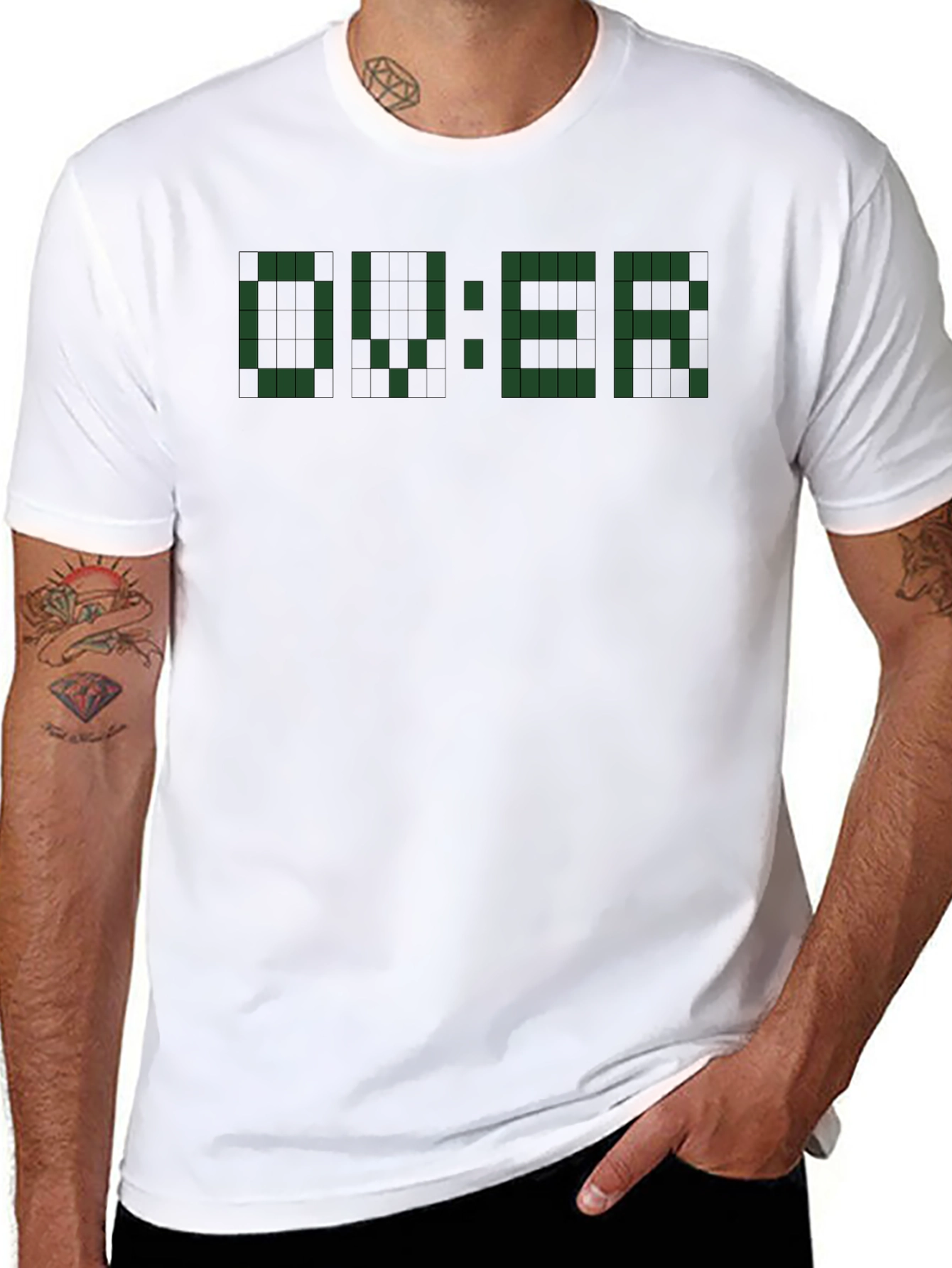 Retro Gamer Over T-Shirt - Pixelated Design
