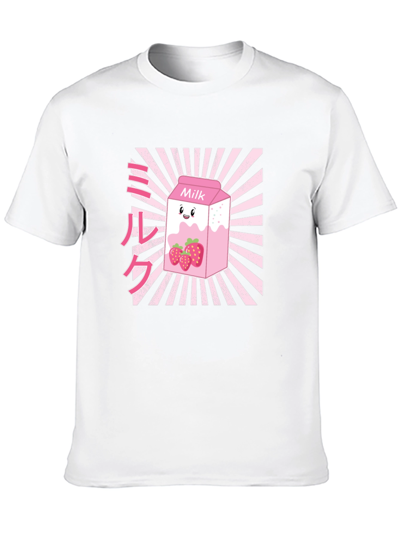 Strawberry Milk Graphic T-Shirt - Black