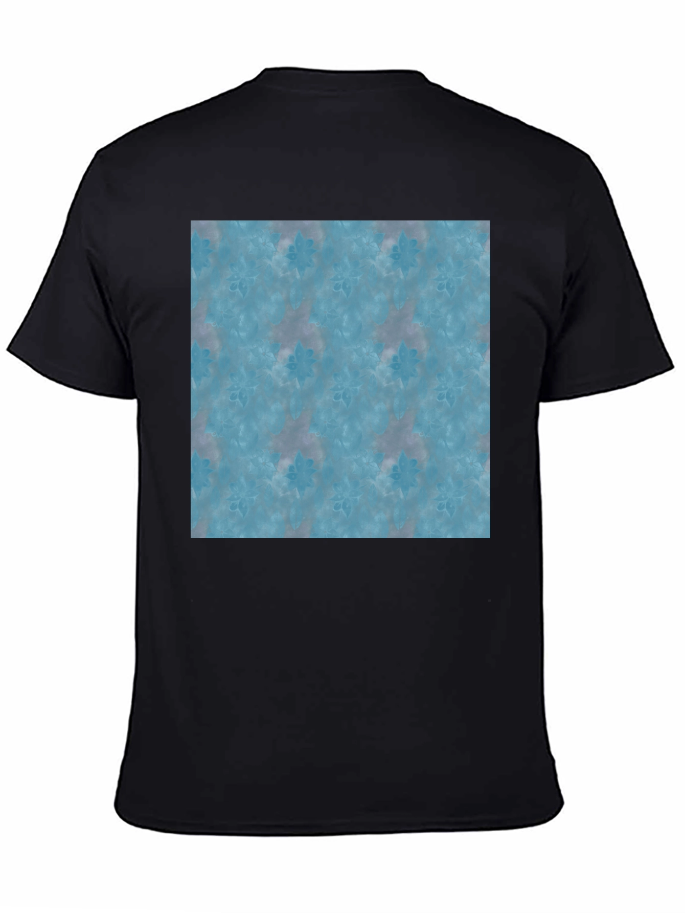 Blue Floral Pattern T-Shirt