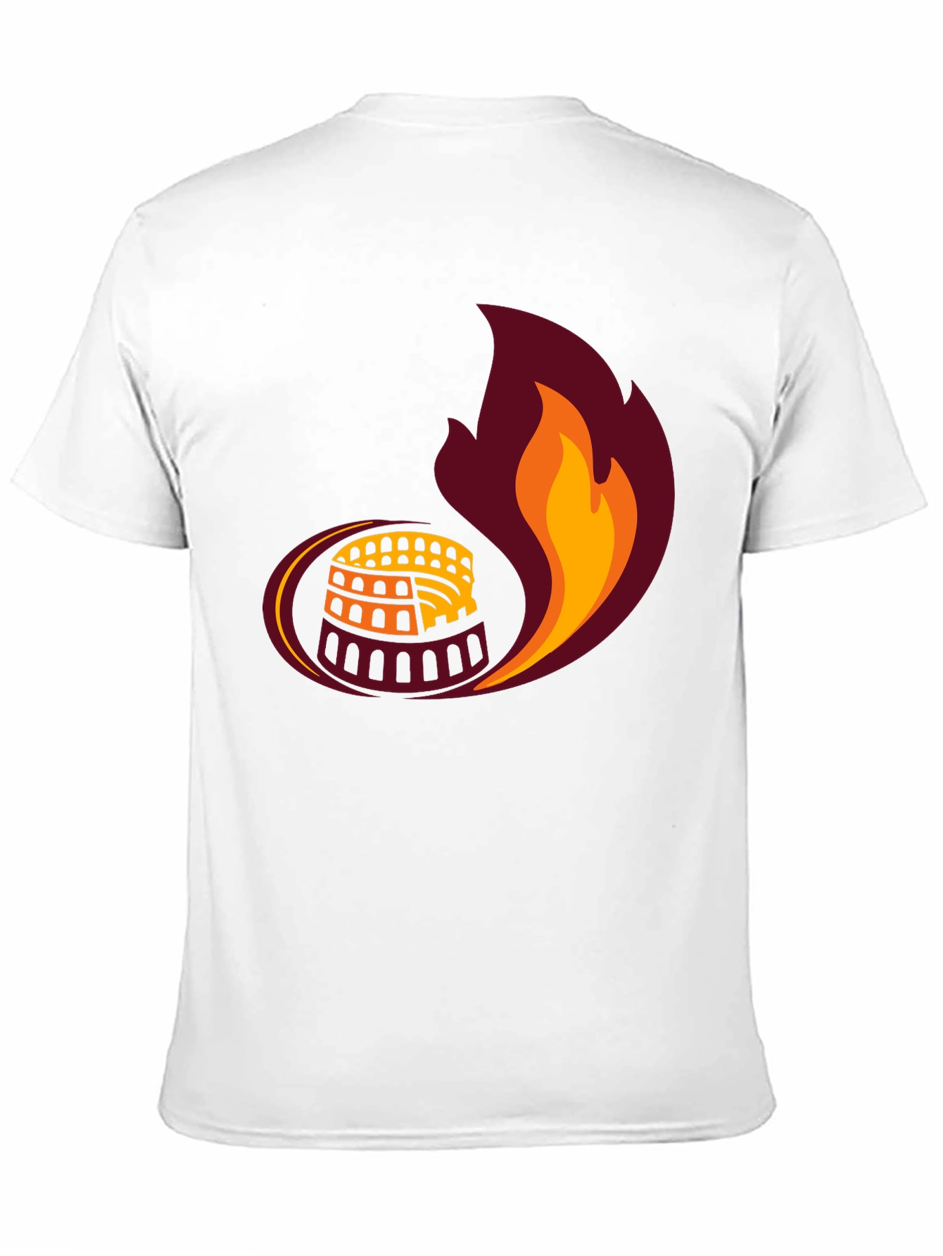 Colosseum Flame Graphic Tee - Roman Style