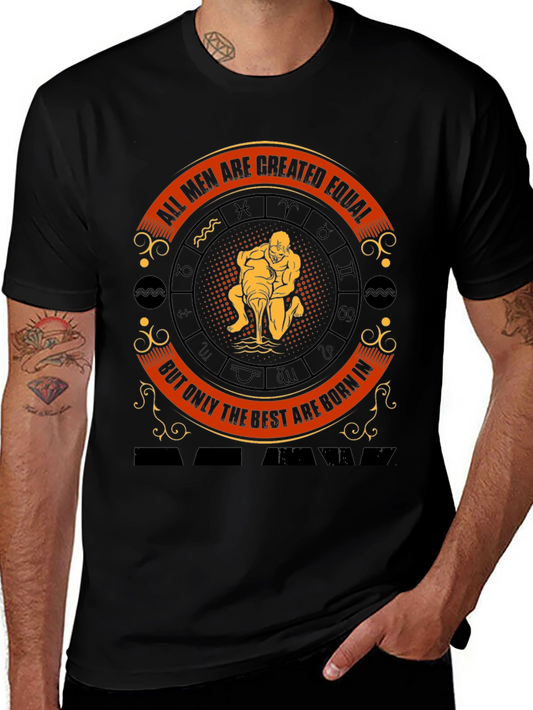 Aquarius Zodiac Sign Mens T-Shirt