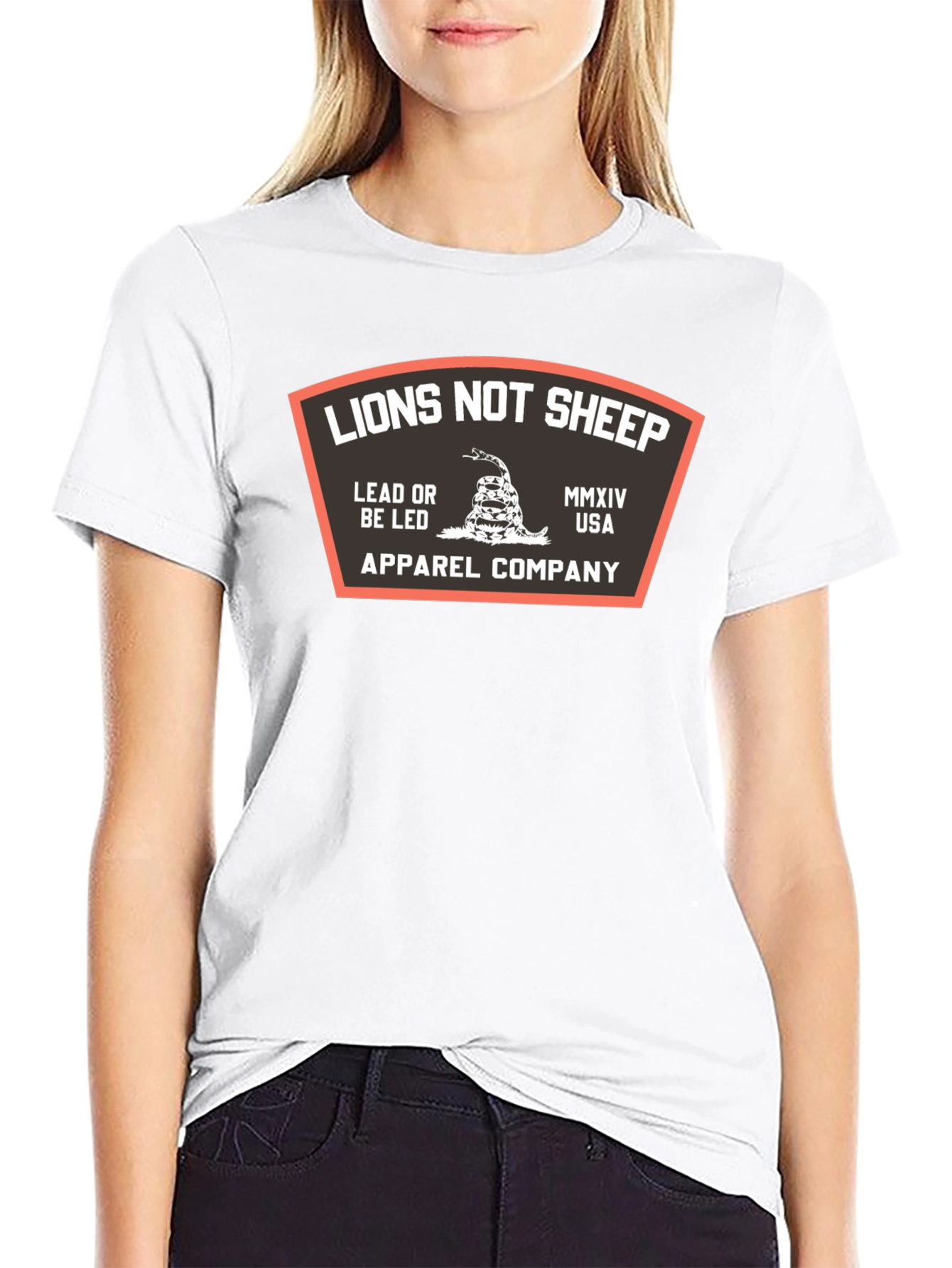 Lions Not Sheep Black Graphic T-Shirt