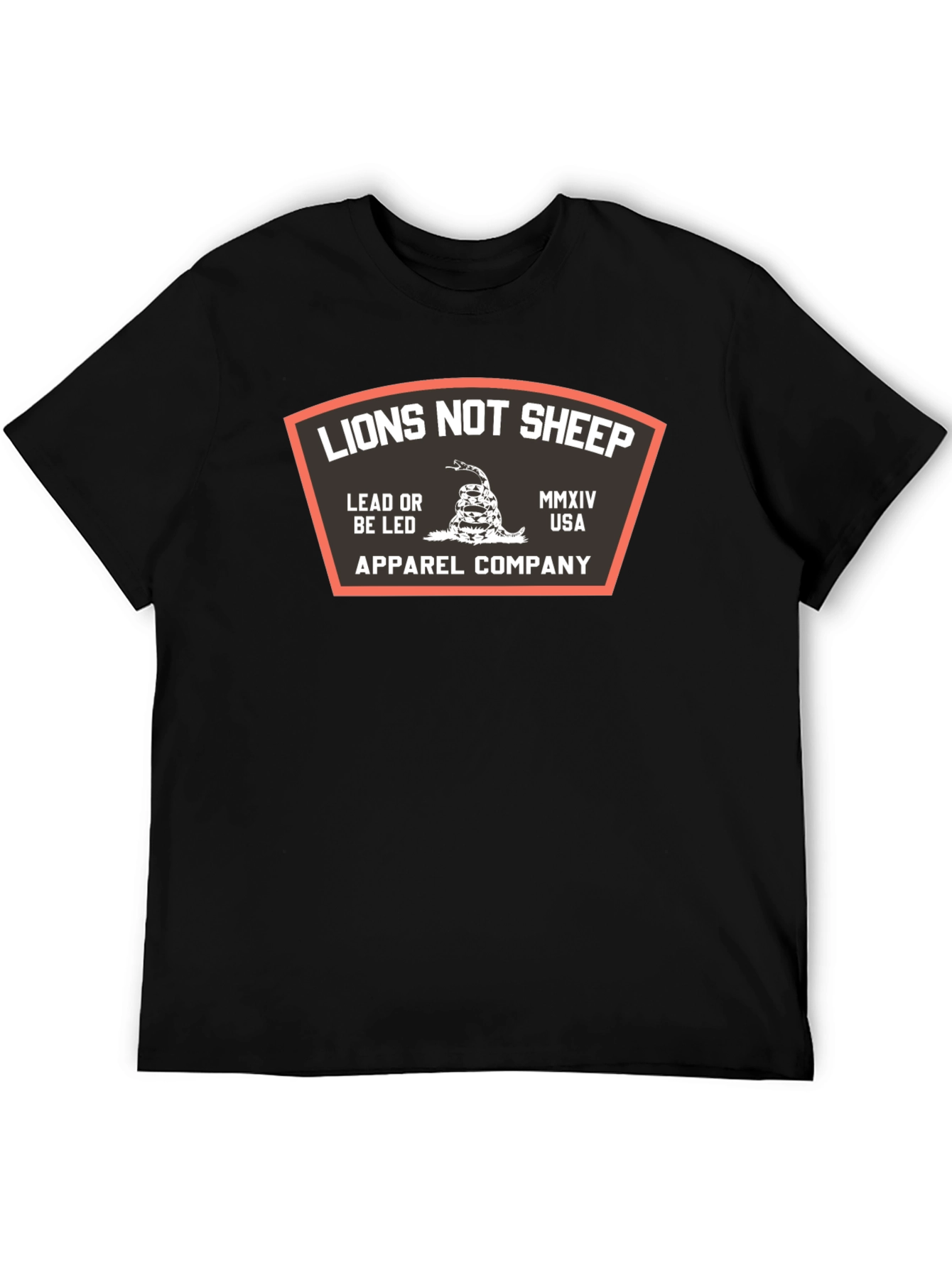 Lions Not Sheep Black Graphic T-Shirt