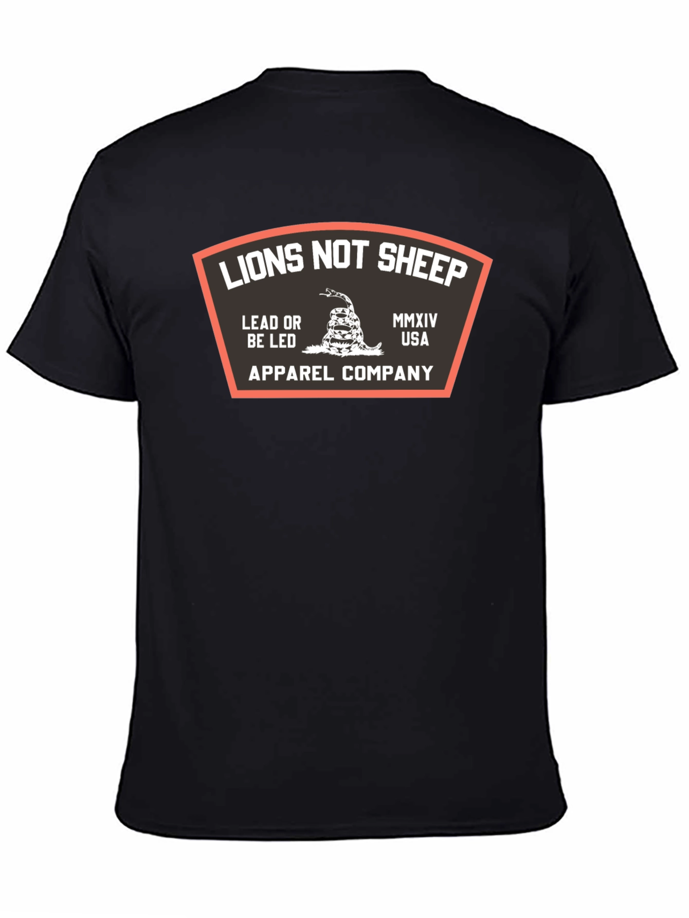Lions Not Sheep Black Graphic T-Shirt
