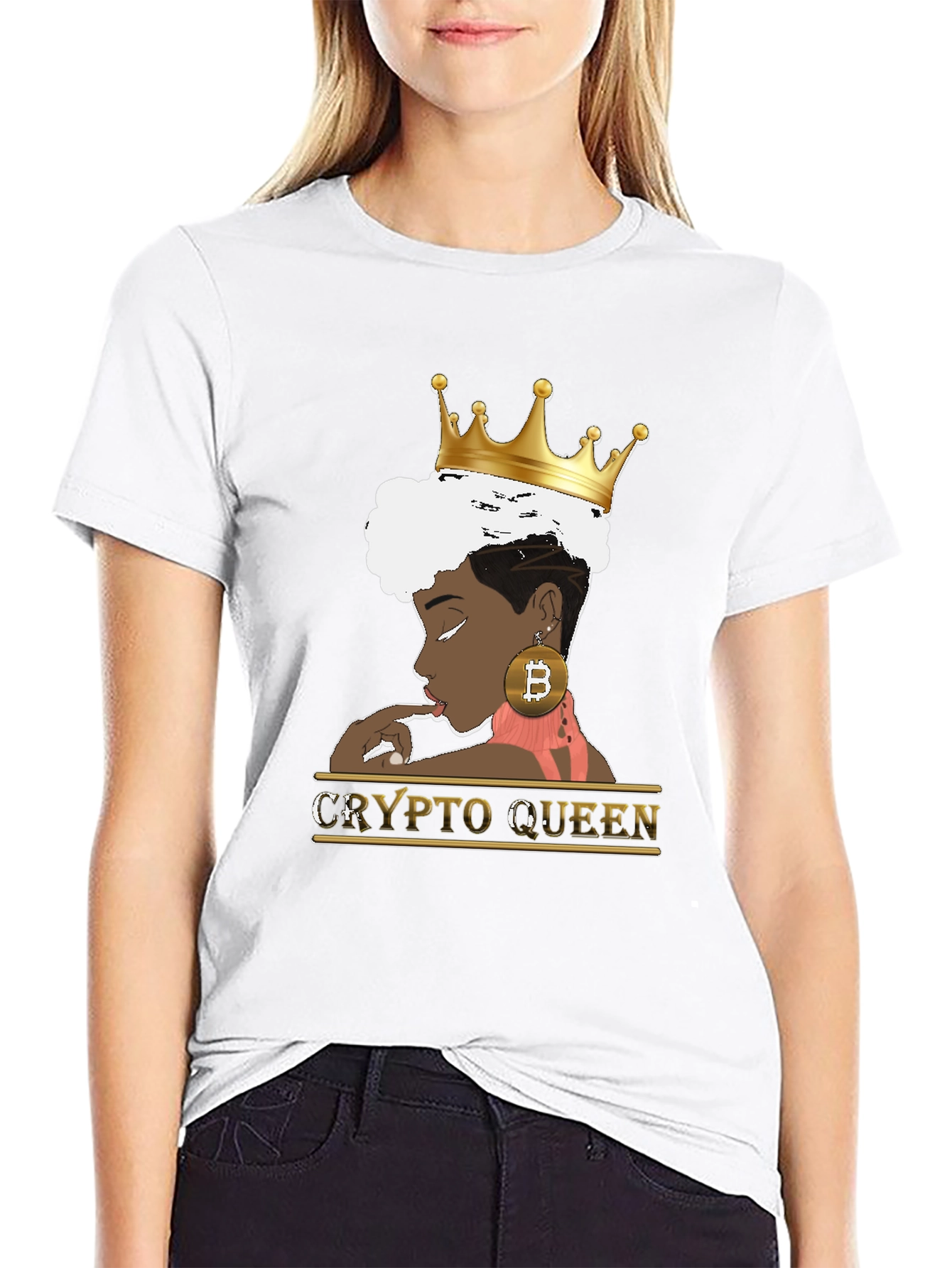 Crypto Queen Black Graphic Tee
