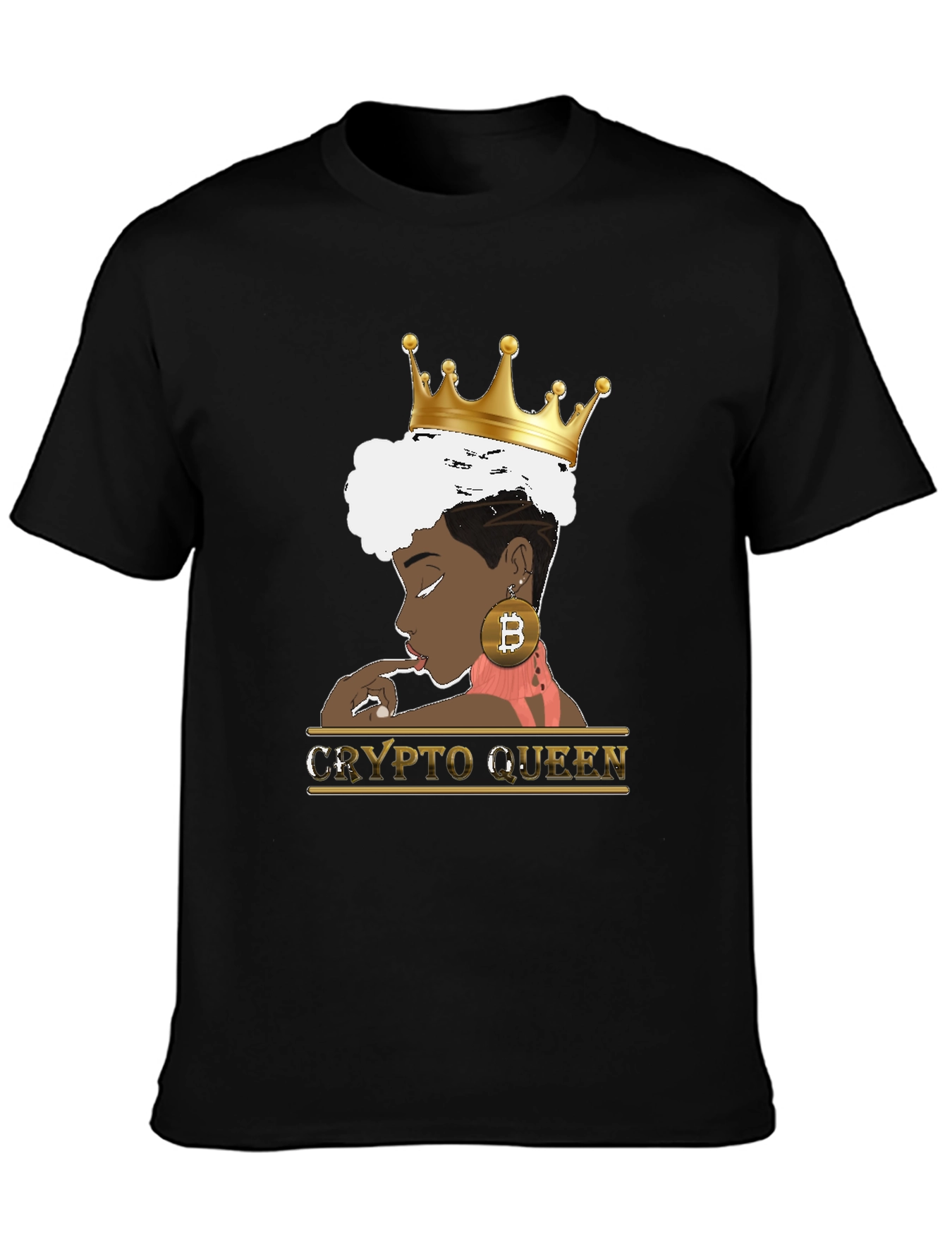 Crypto Queen Black Graphic Tee
