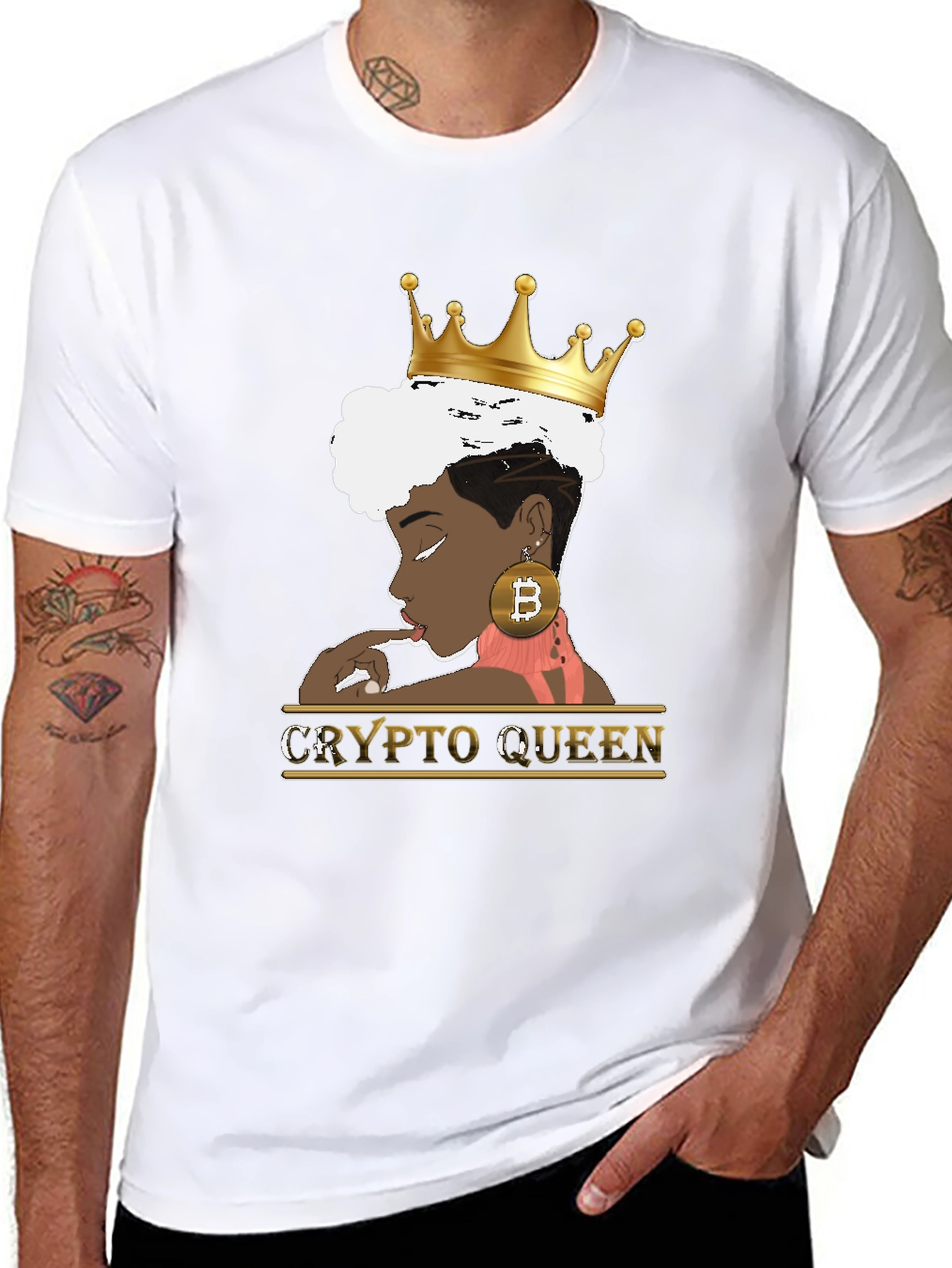 Crypto Queen Black Graphic Tee