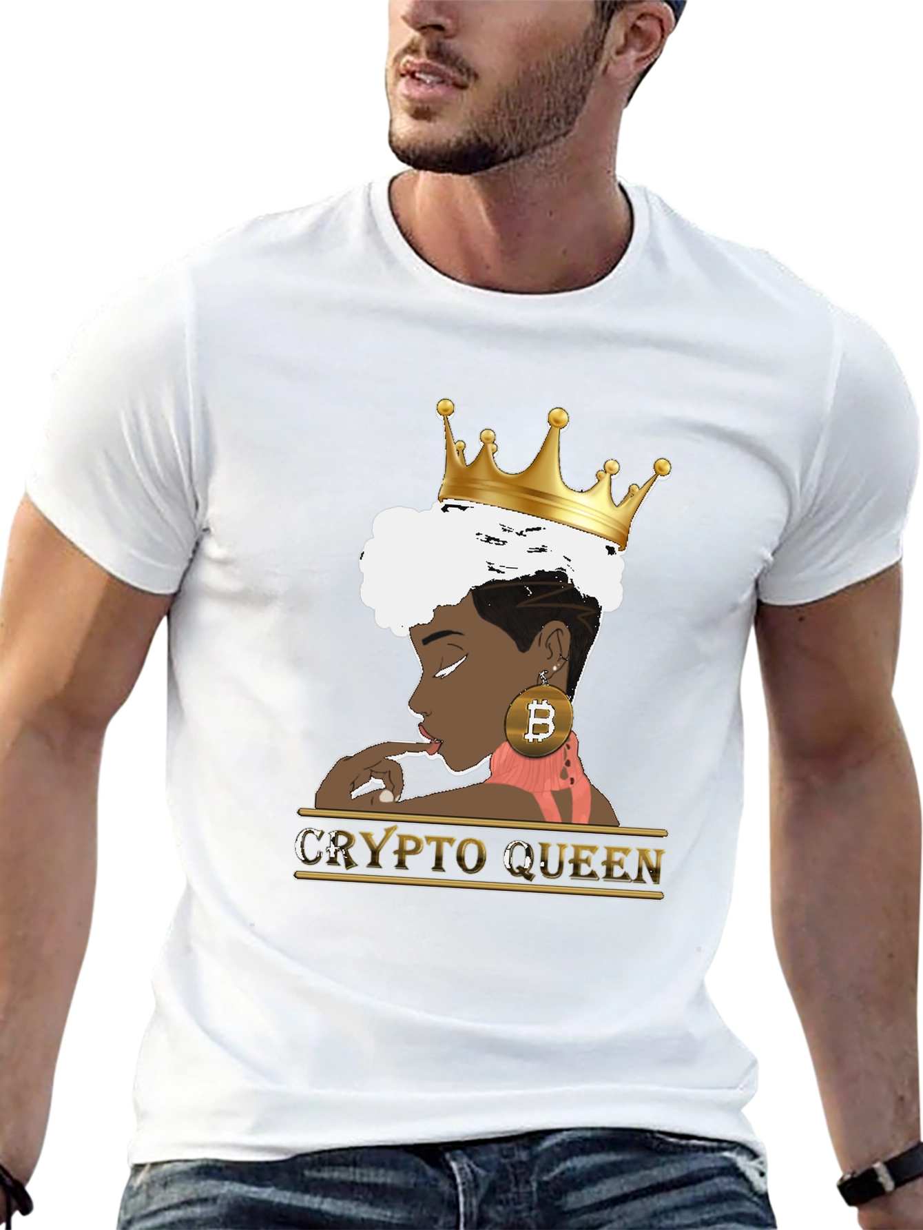 Crypto Queen Black Graphic Tee