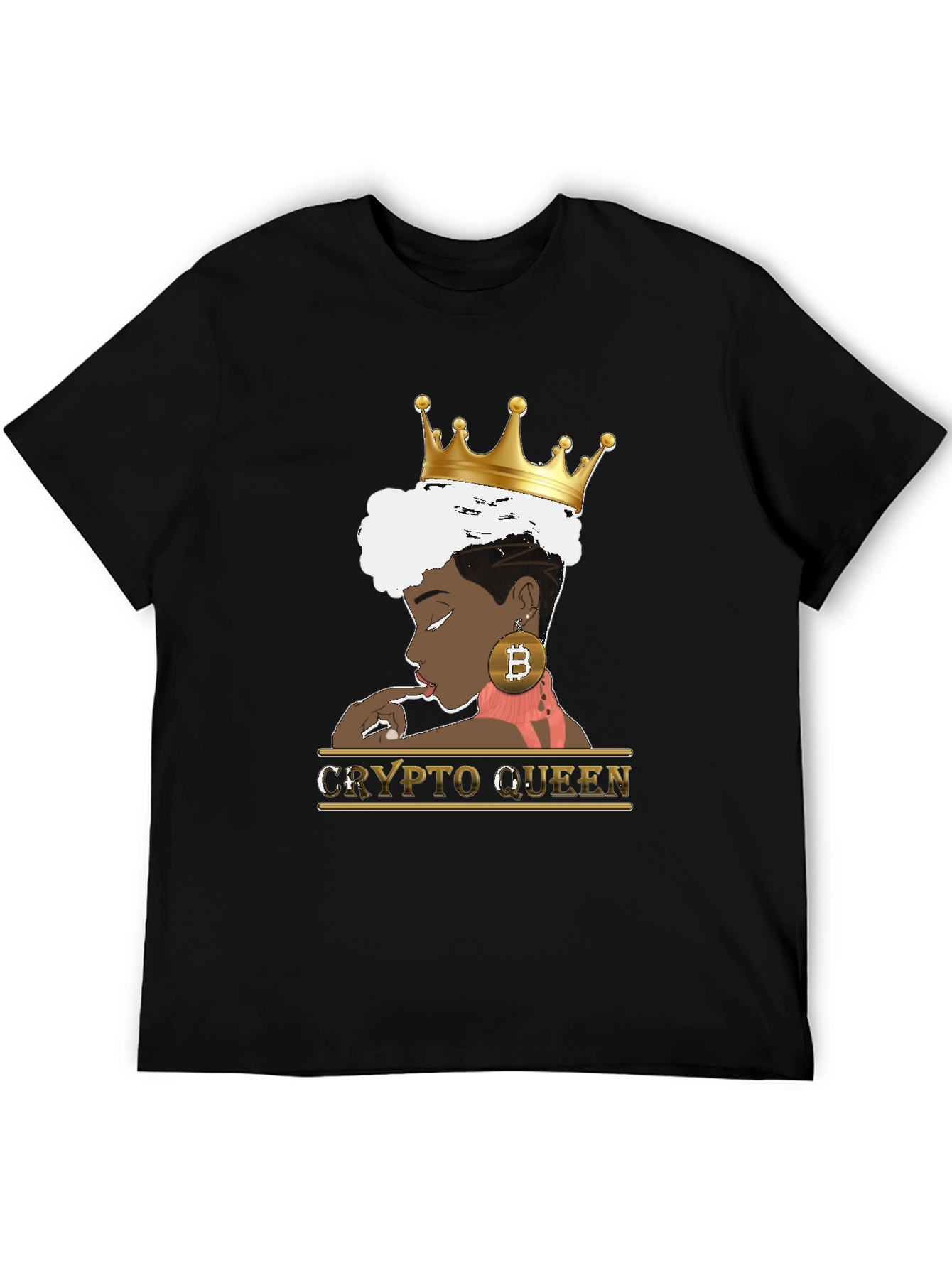 Crypto Queen Black Graphic Tee