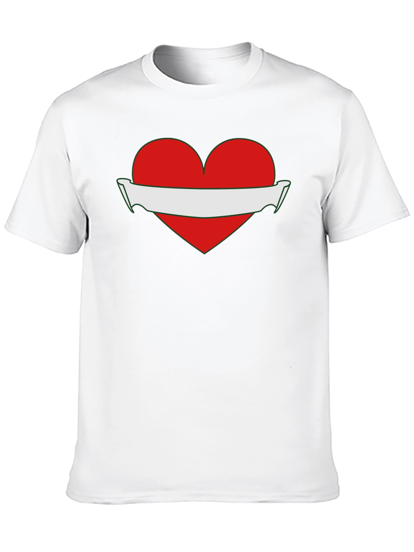 Heart & Banner Graphic T-Shirt - Black