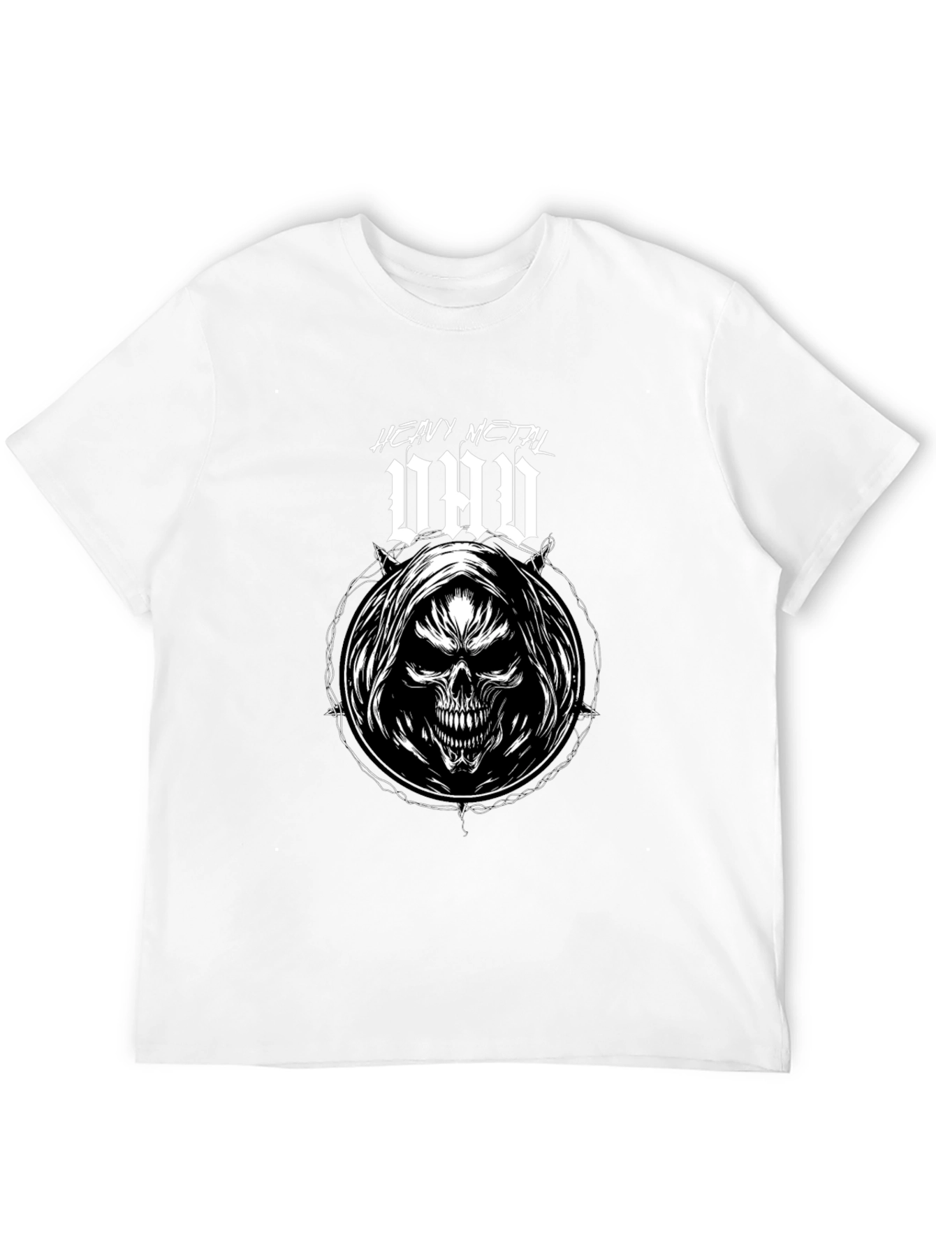 Heavy Metal Dad T-Shirt - Grim Reaper Skull Design