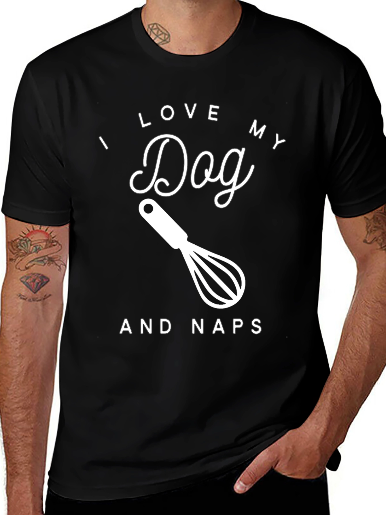 I Love My Dog And Naps Graphic Tee