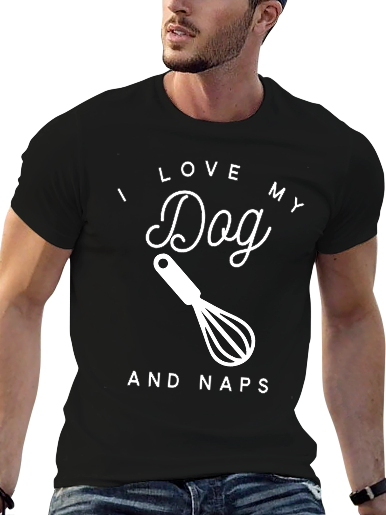 I Love My Dog And Naps Graphic Tee