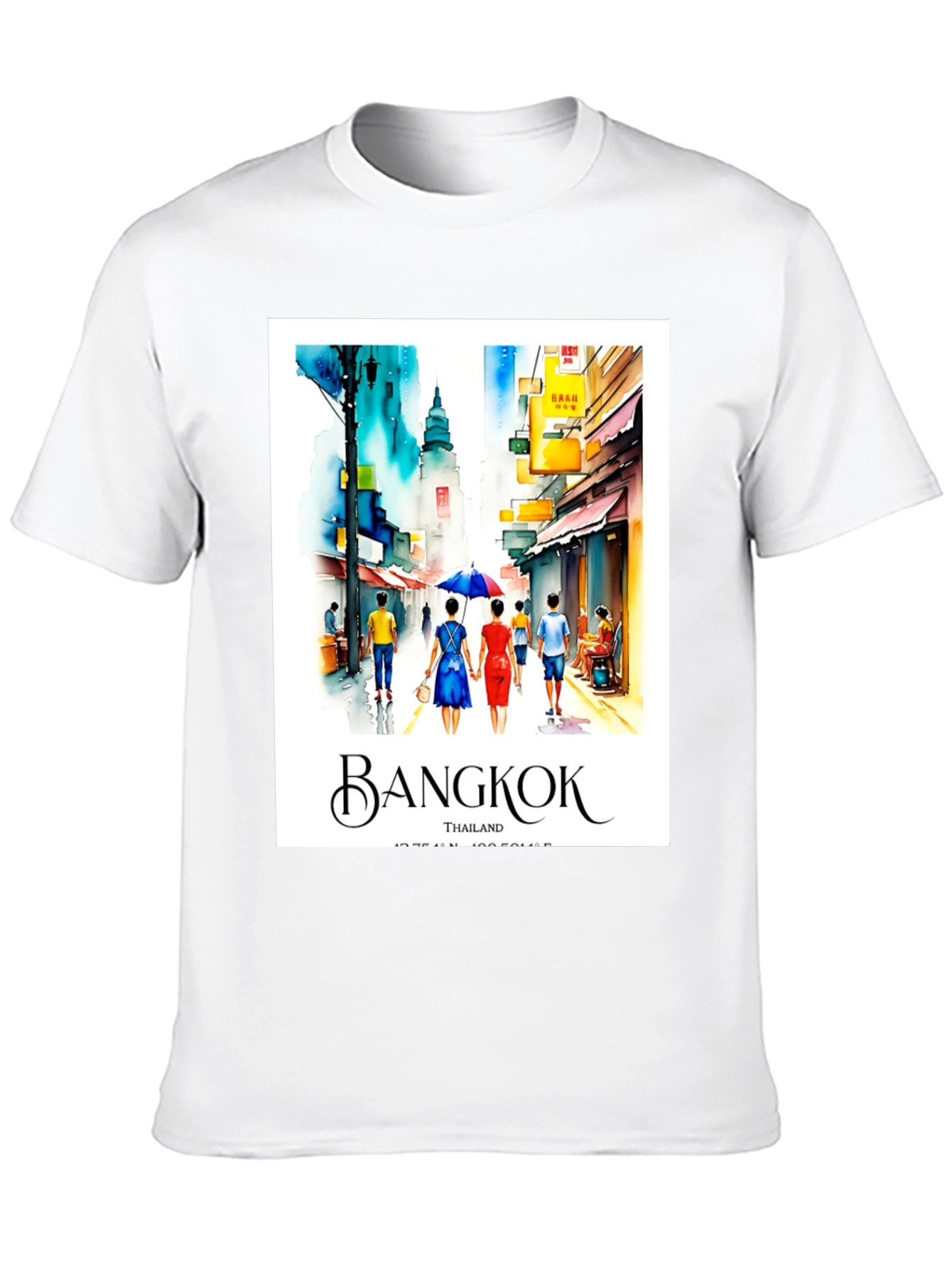 Bangkok Watercolor Graphic Tee
