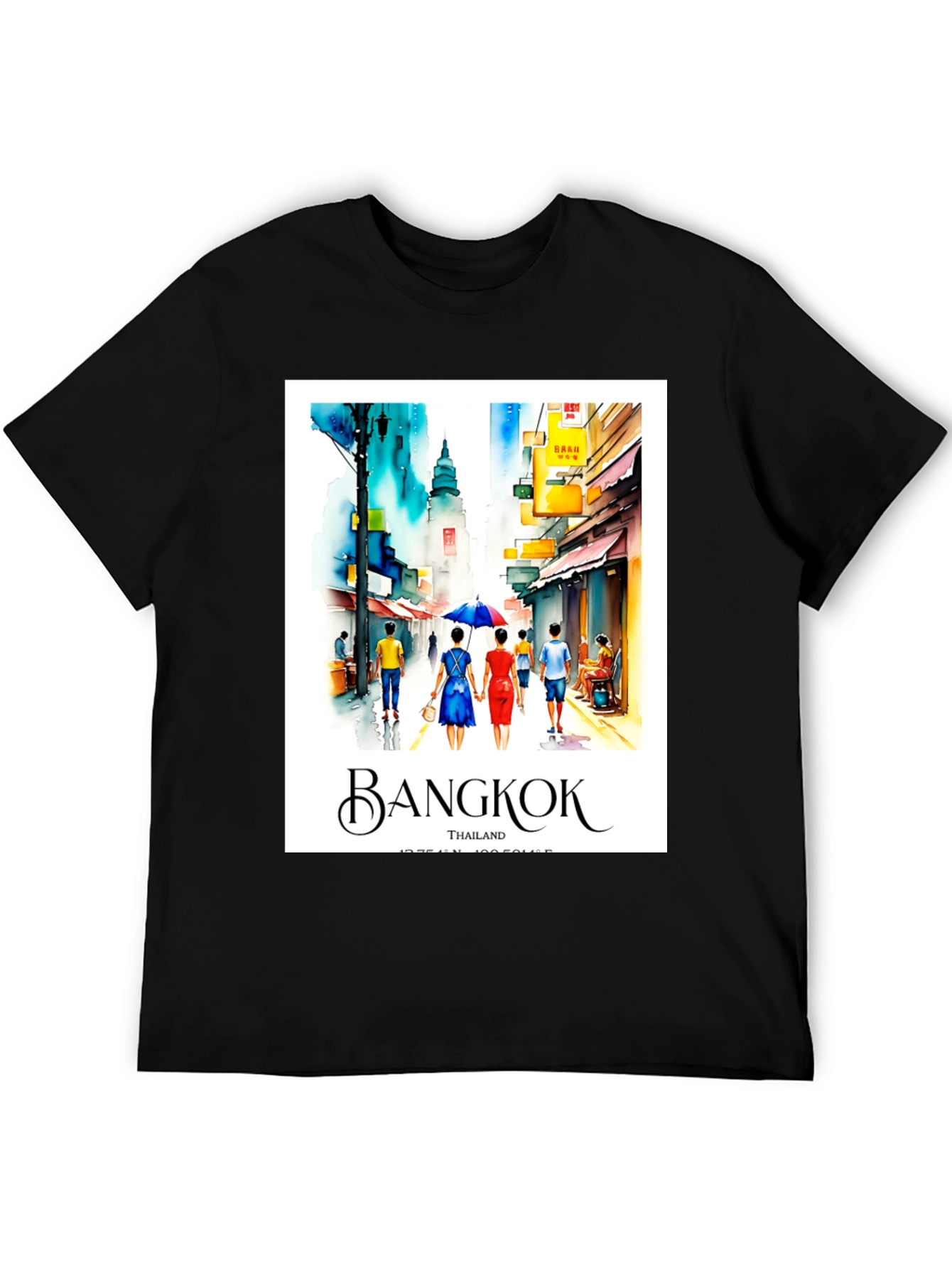Bangkok Watercolor Graphic Tee