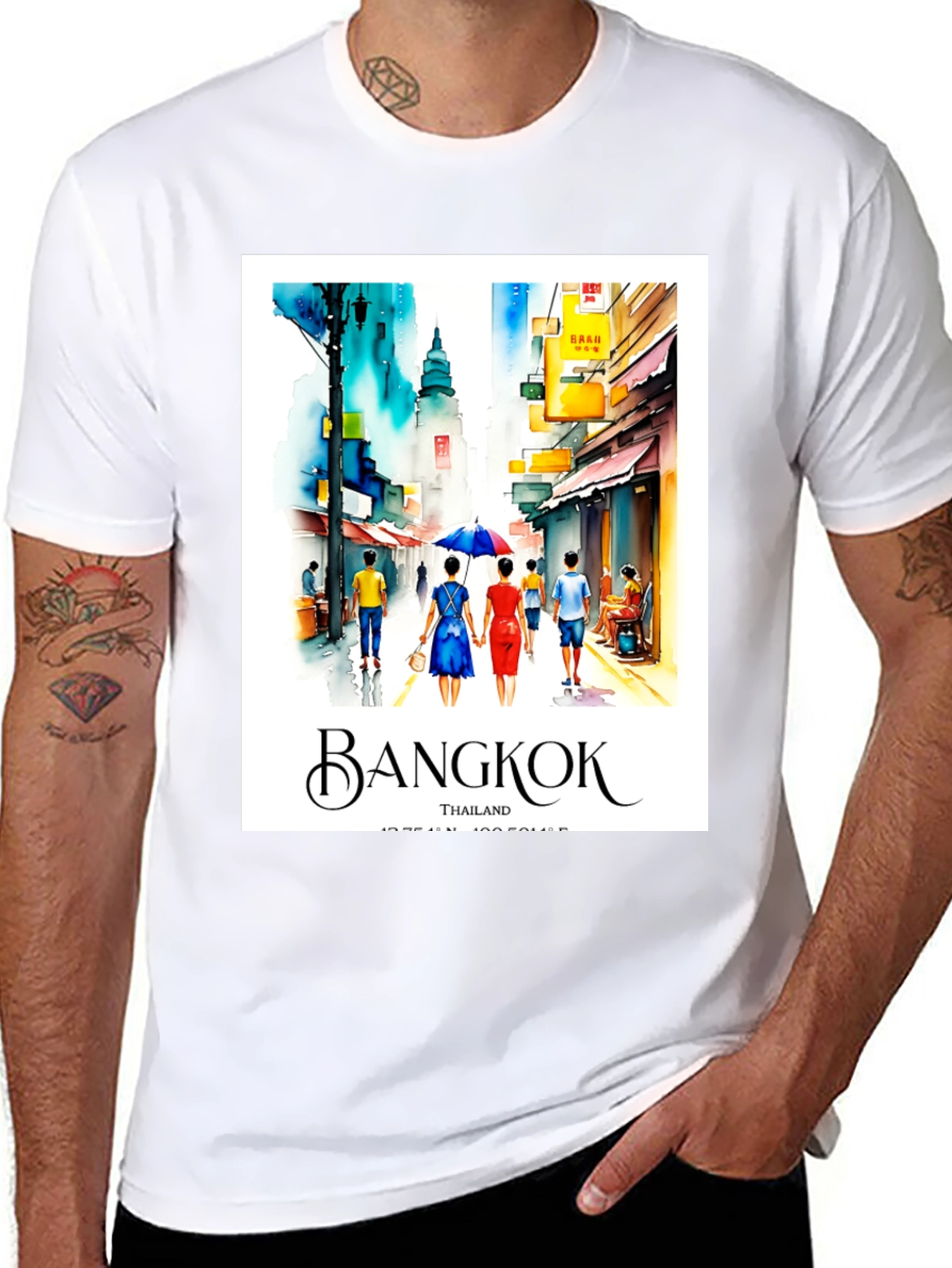 Bangkok Watercolor Graphic Tee