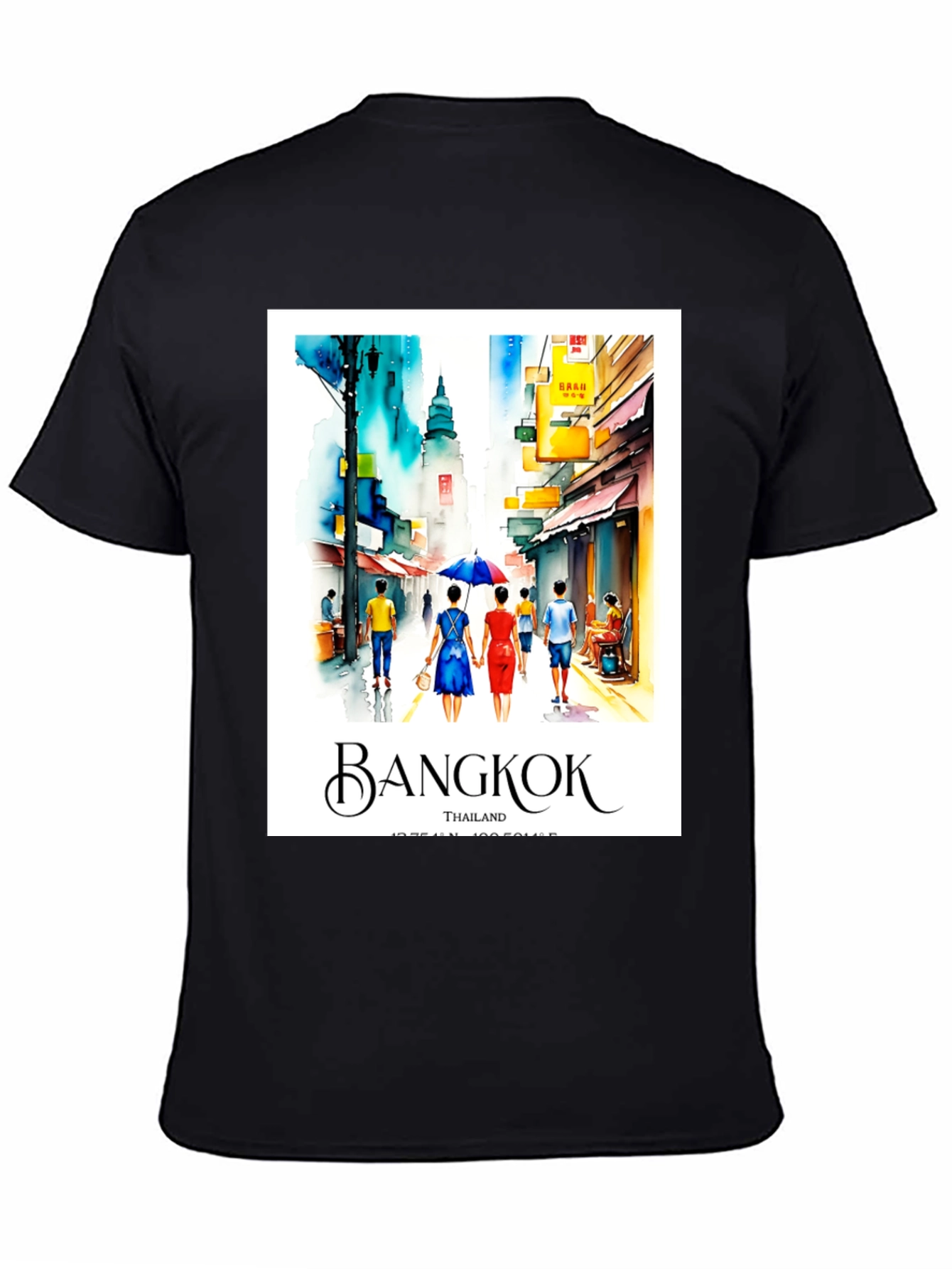 Bangkok Watercolor Graphic Tee