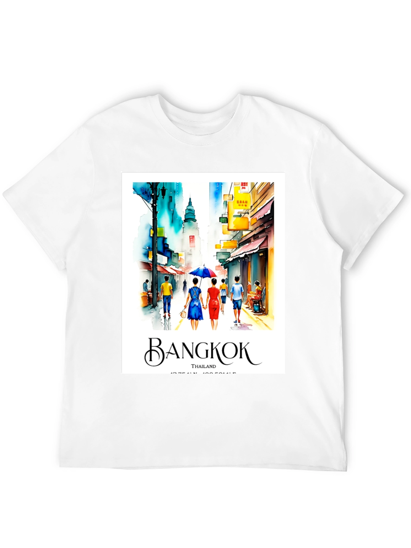 Bangkok Watercolor Graphic Tee