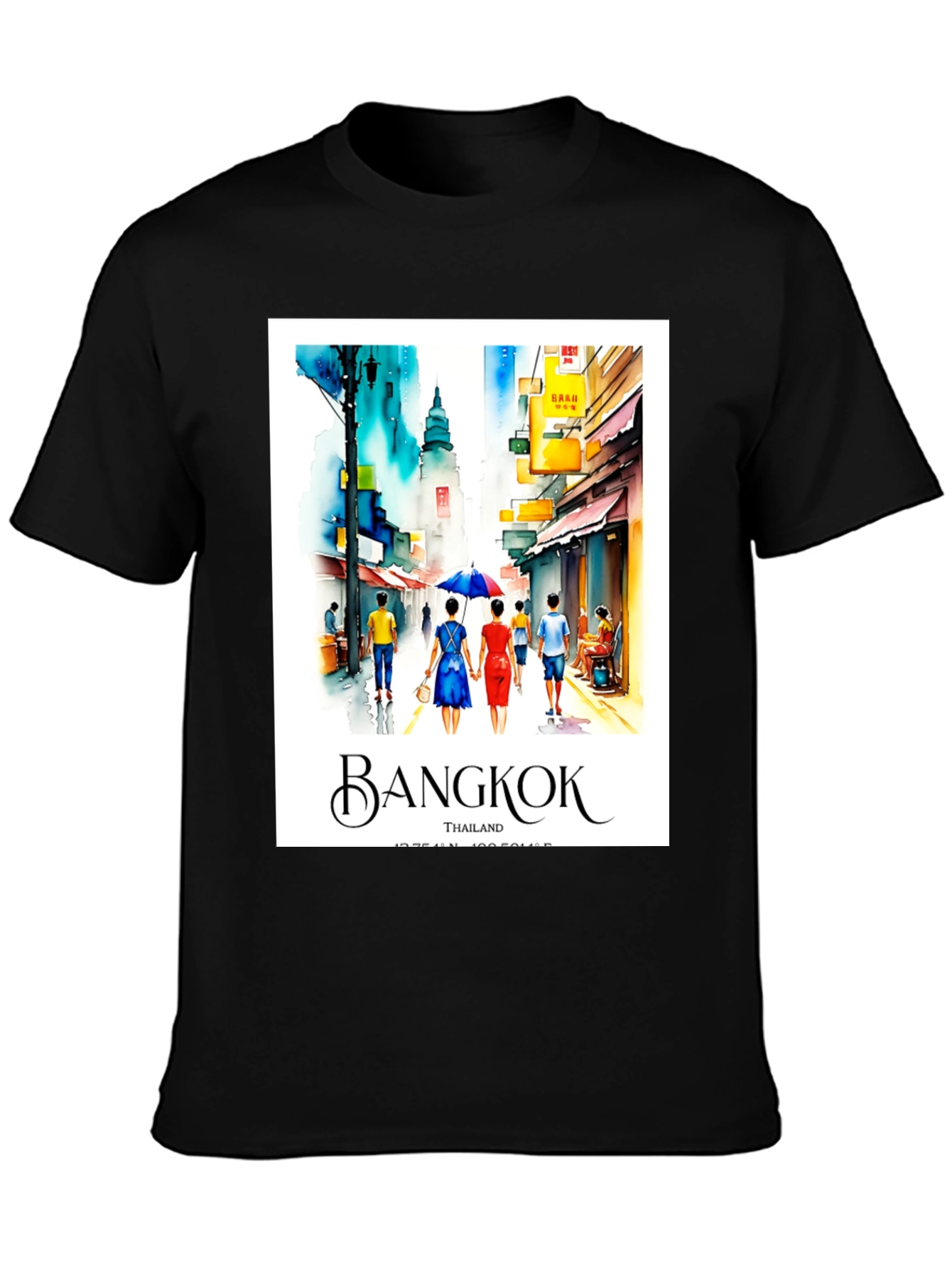 Bangkok Watercolor Graphic Tee