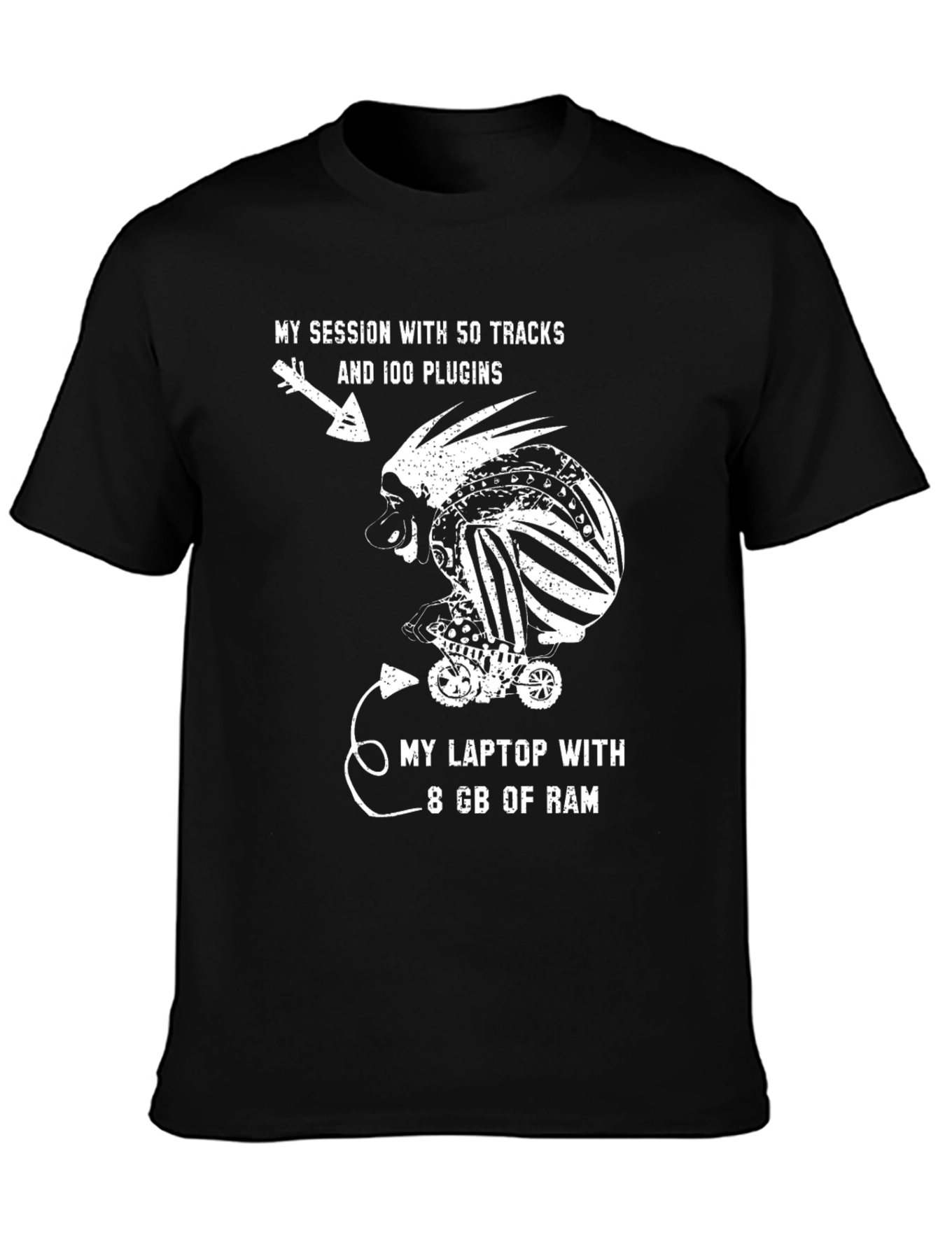 Funny Music Producer T-Shirt: 8GB RAM Struggles