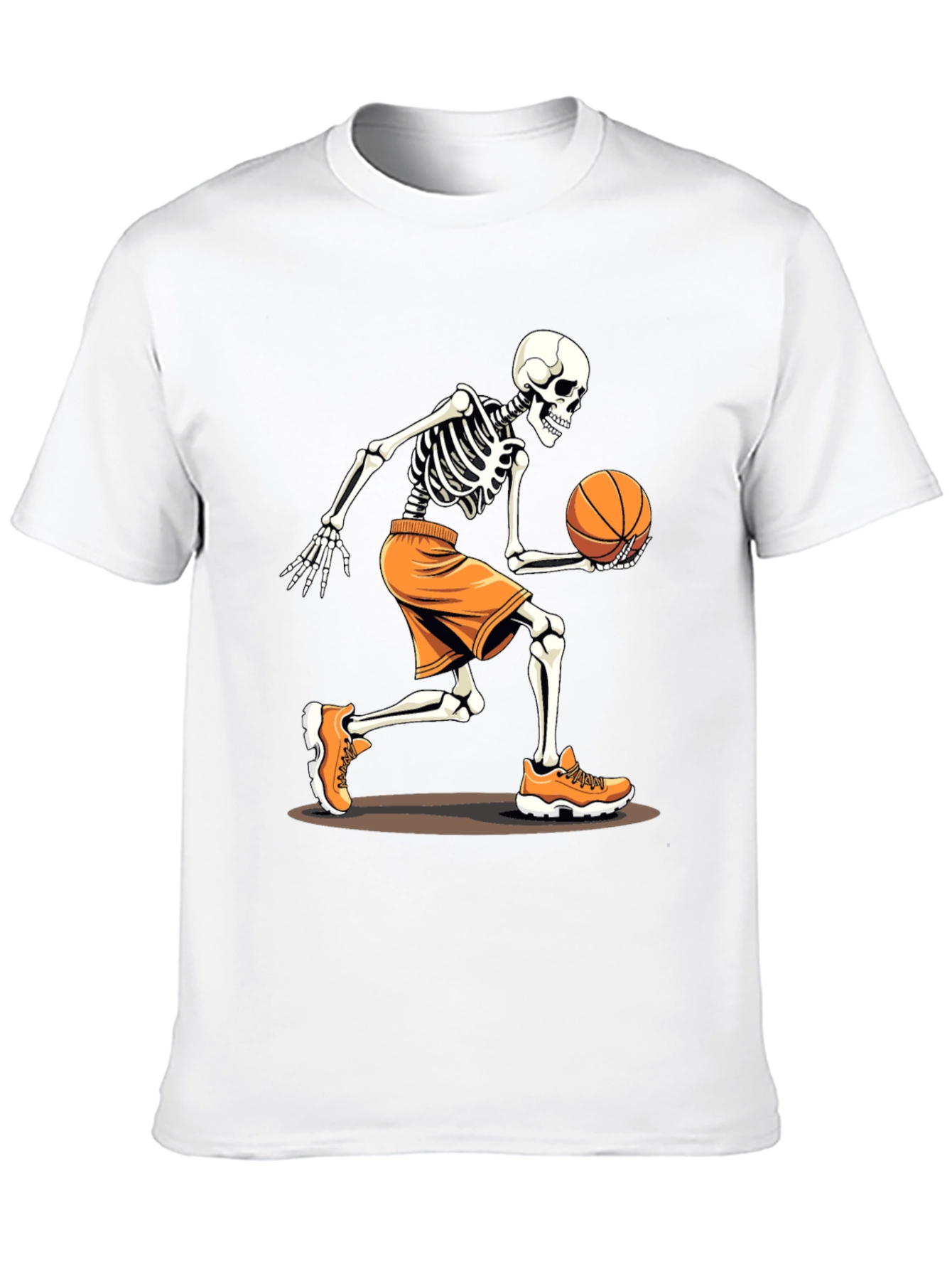 Basketball Skeleton Graphic Tee - Black