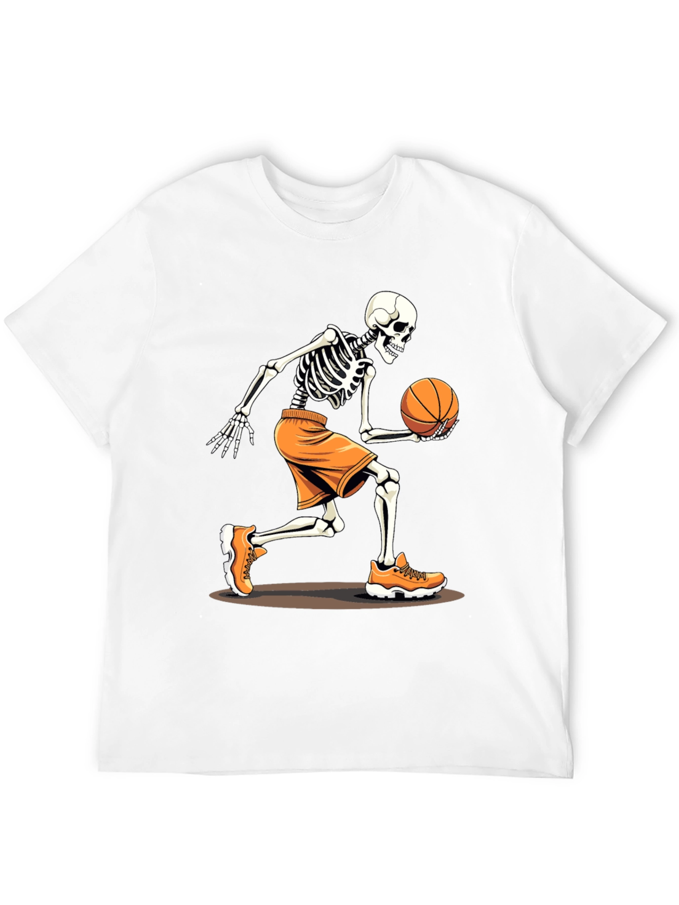 Basketball Skeleton Graphic Tee - Black