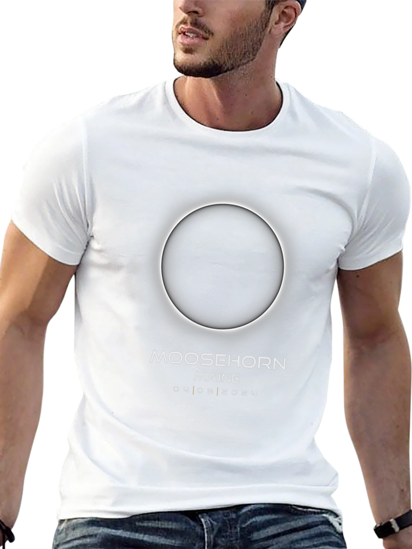 Moosehorn Maine Eclipse 2024 Black T-Shirt