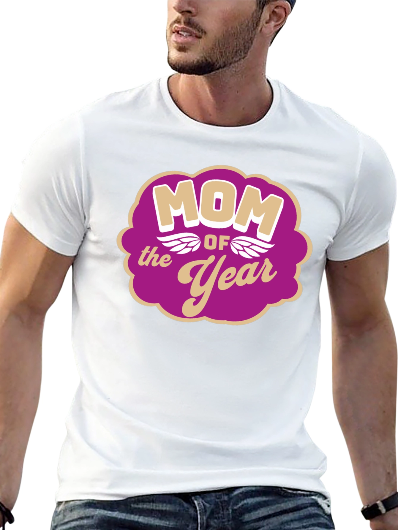Mom of the Year Graphic Tee - Black