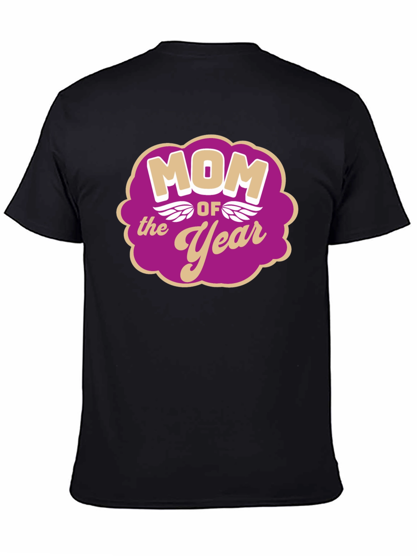 Mom of the Year Graphic Tee - Black