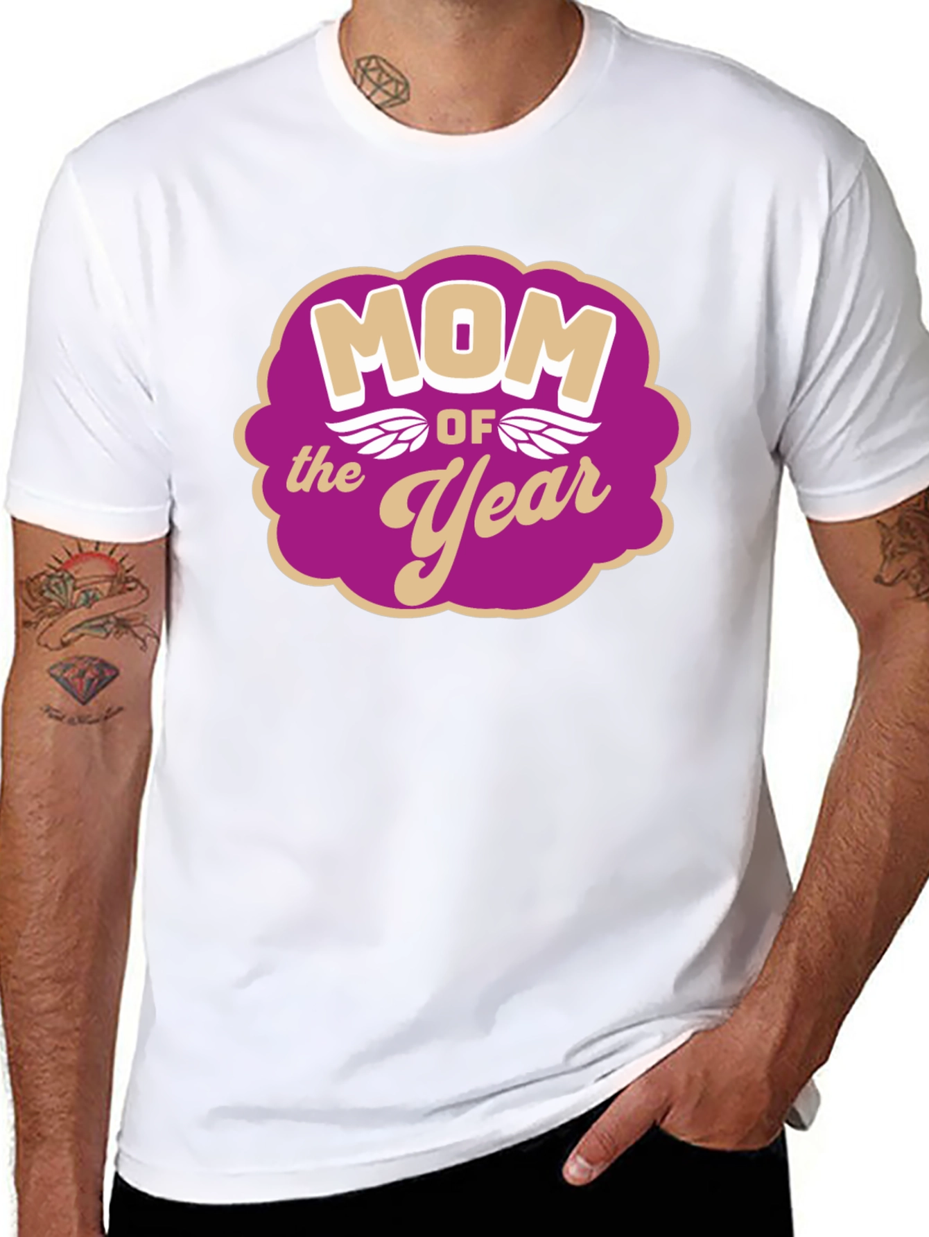 Mom of the Year Graphic Tee - Black