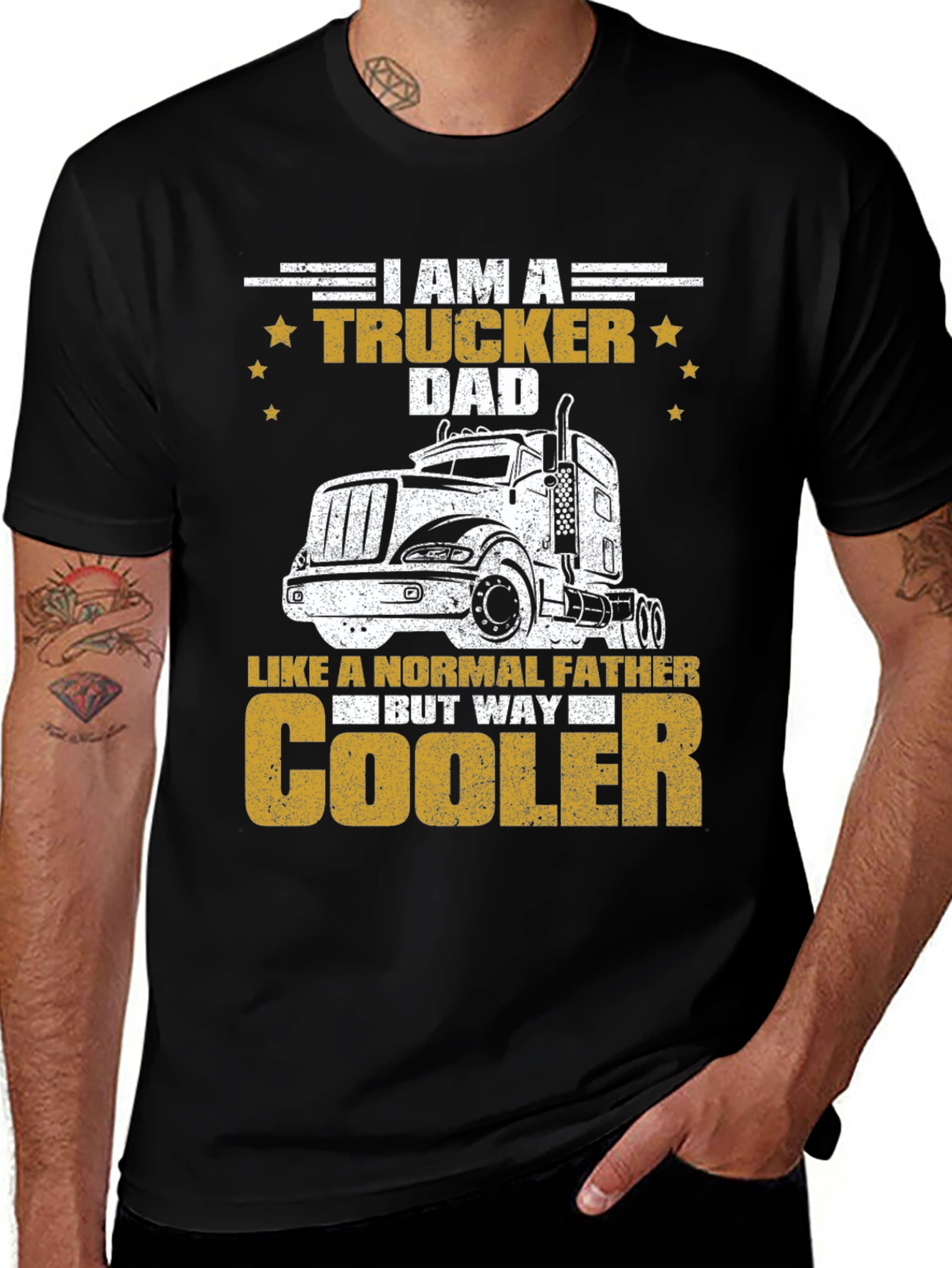 Trucker Dad T-Shirt - Cool Fathers Day Gift