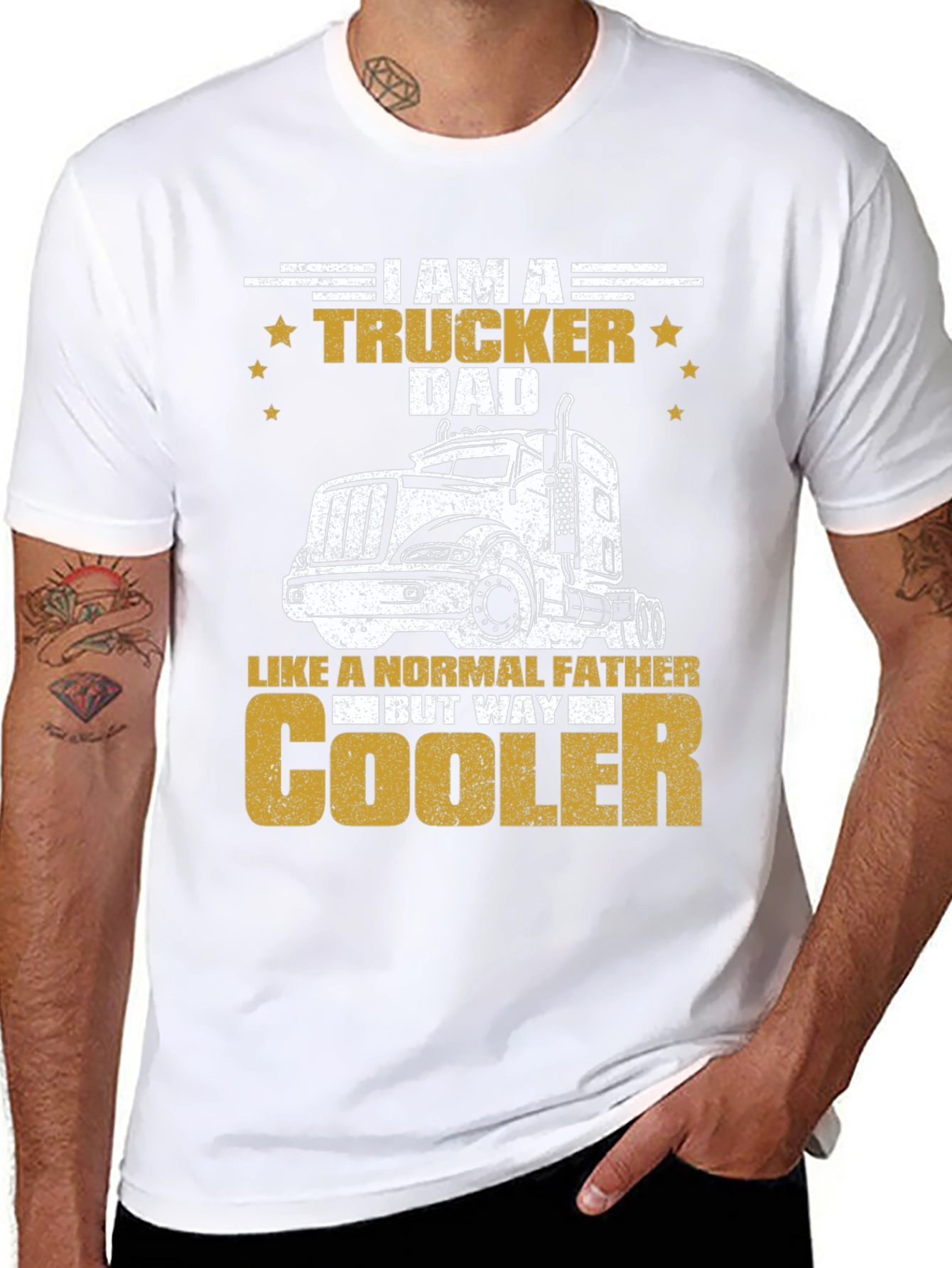 Trucker Dad T-Shirt - Cool Fathers Day Gift