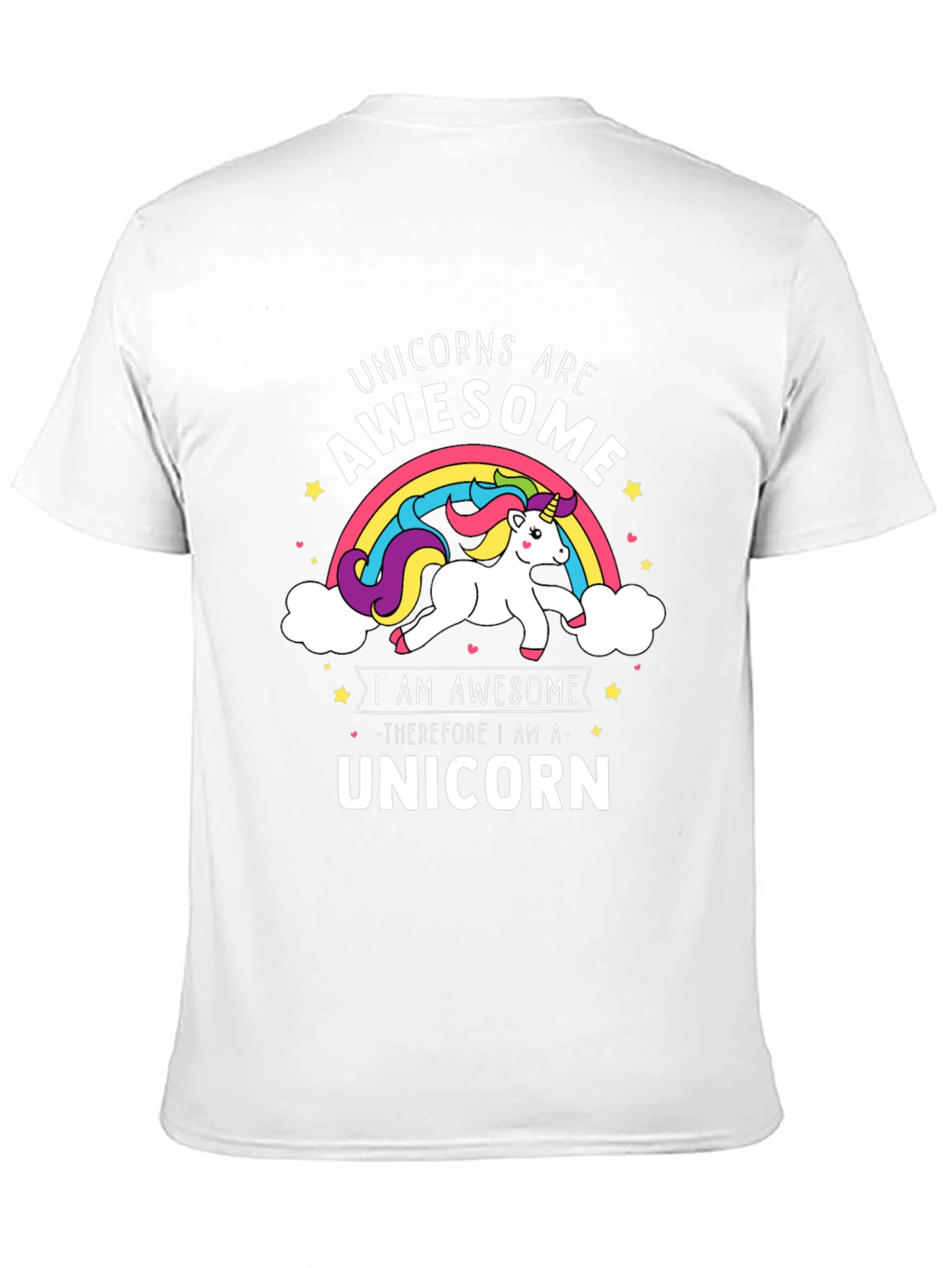 Unicorns Are Awesome Rainbow Graphic T-Shirt