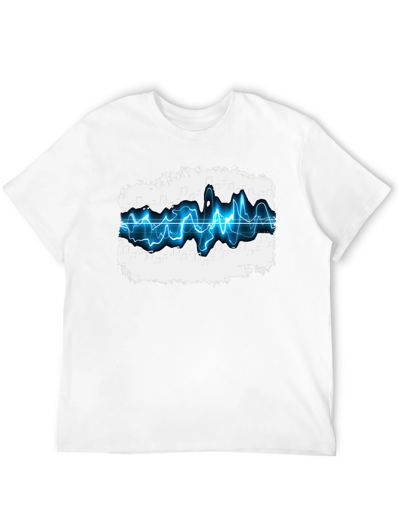 Music Wave Graphic Tee - Black Cotton T-Shirt