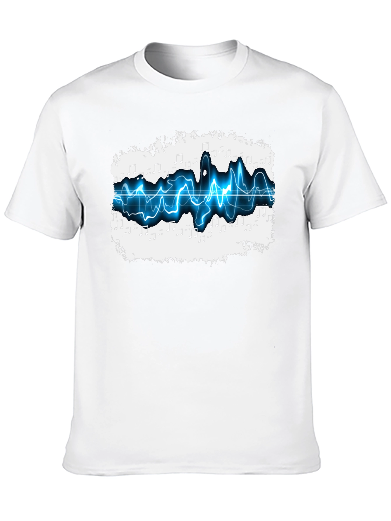 Music Wave Graphic Tee - Black Cotton T-Shirt