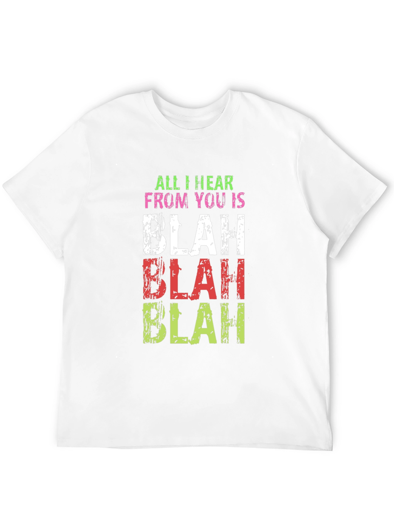 Blah Slogan Black T-Shirt