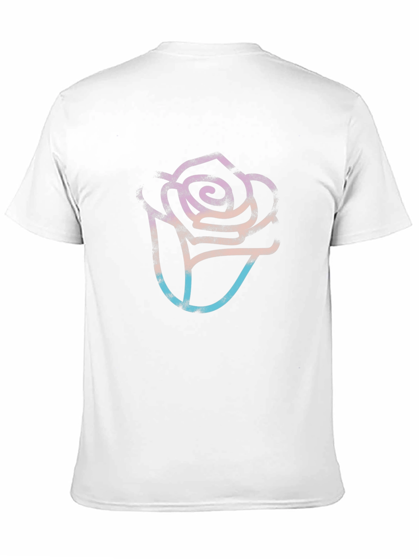 Abstract Rose Graphic Black T-Shirt