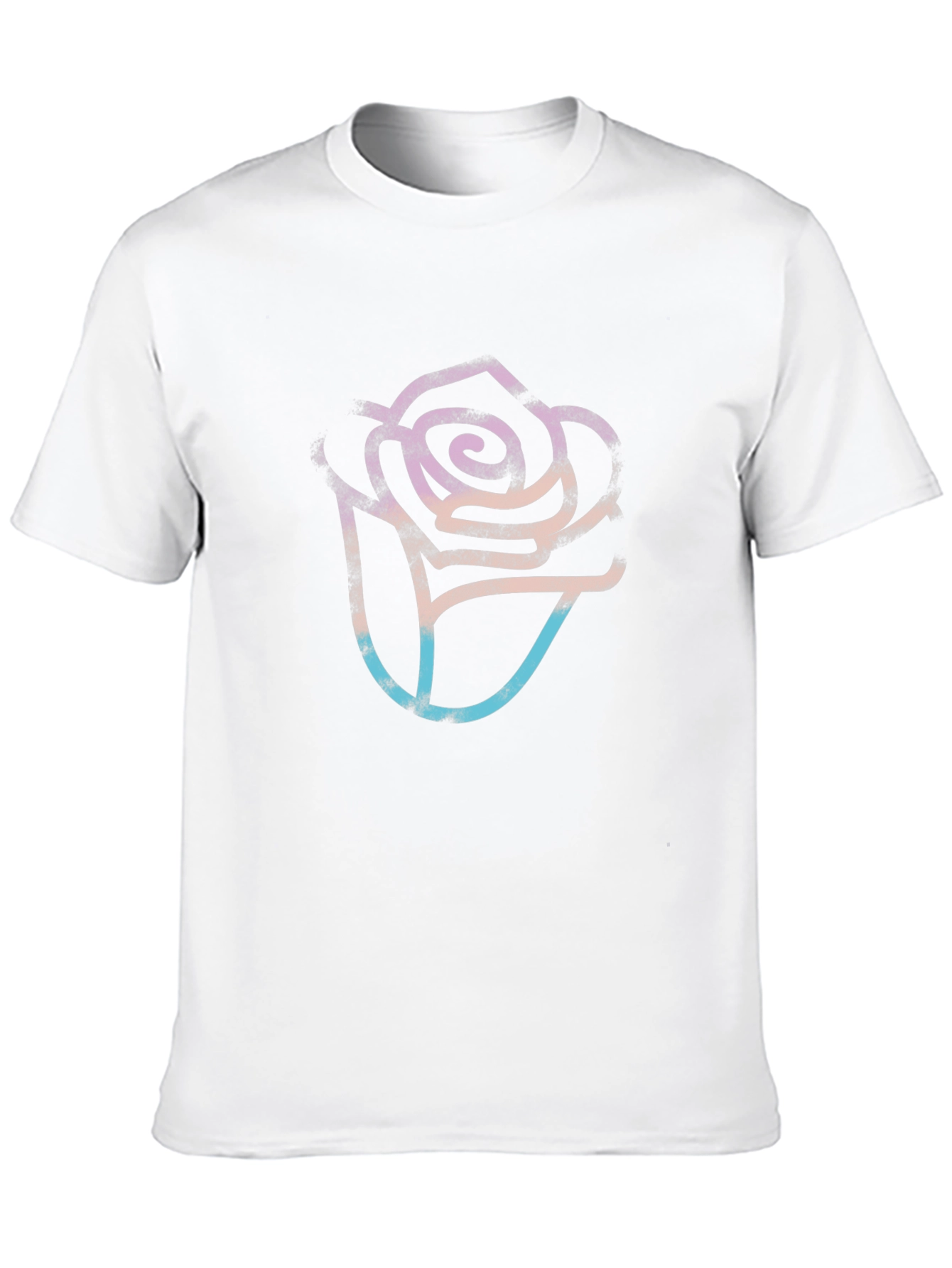 Abstract Rose Graphic Black T-Shirt