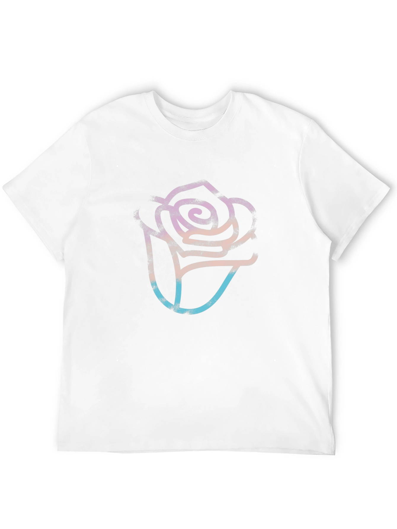 Abstract Rose Graphic Black T-Shirt
