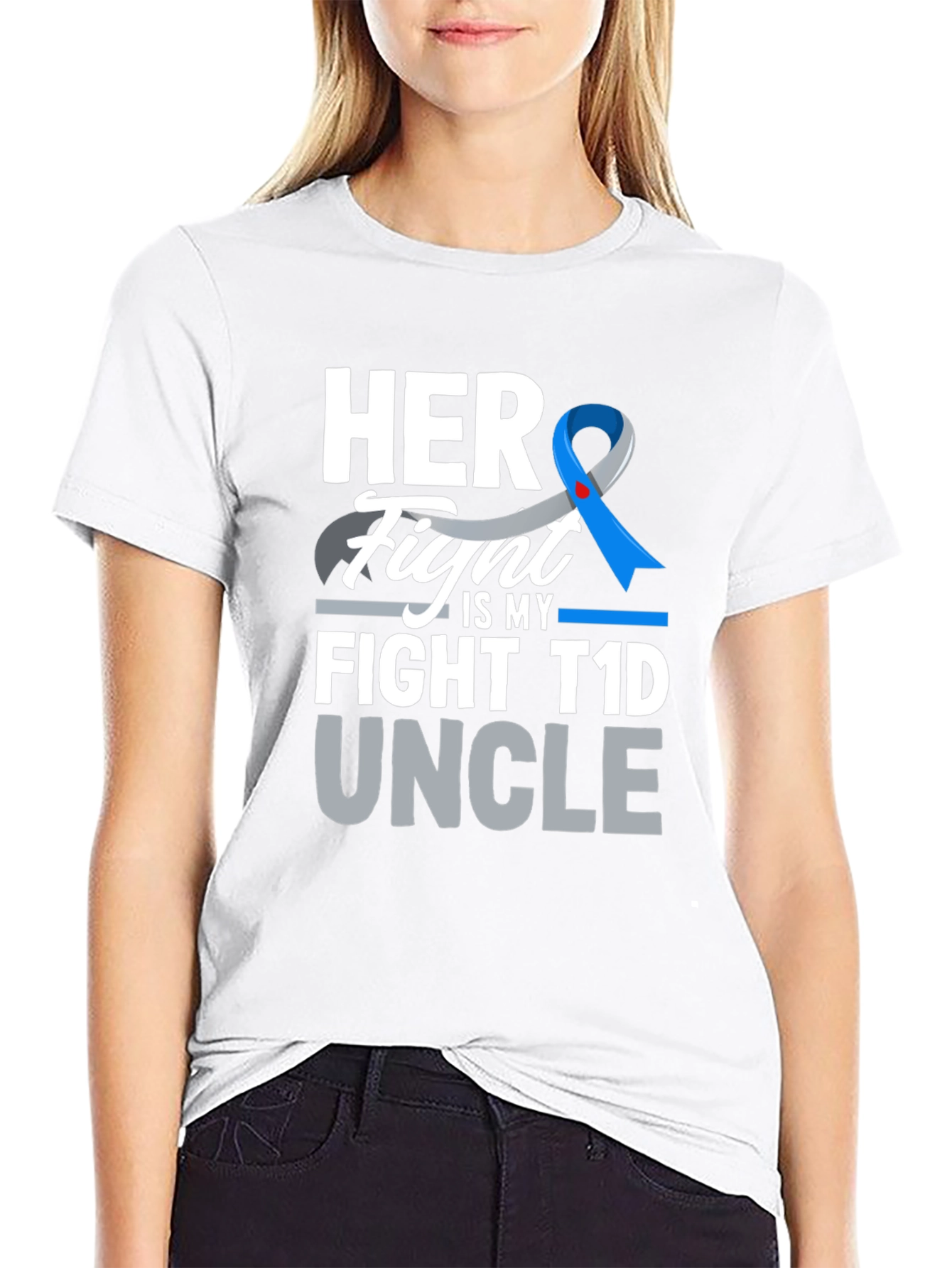 Her Fight is My Fight T1D Uncle T-Shirt