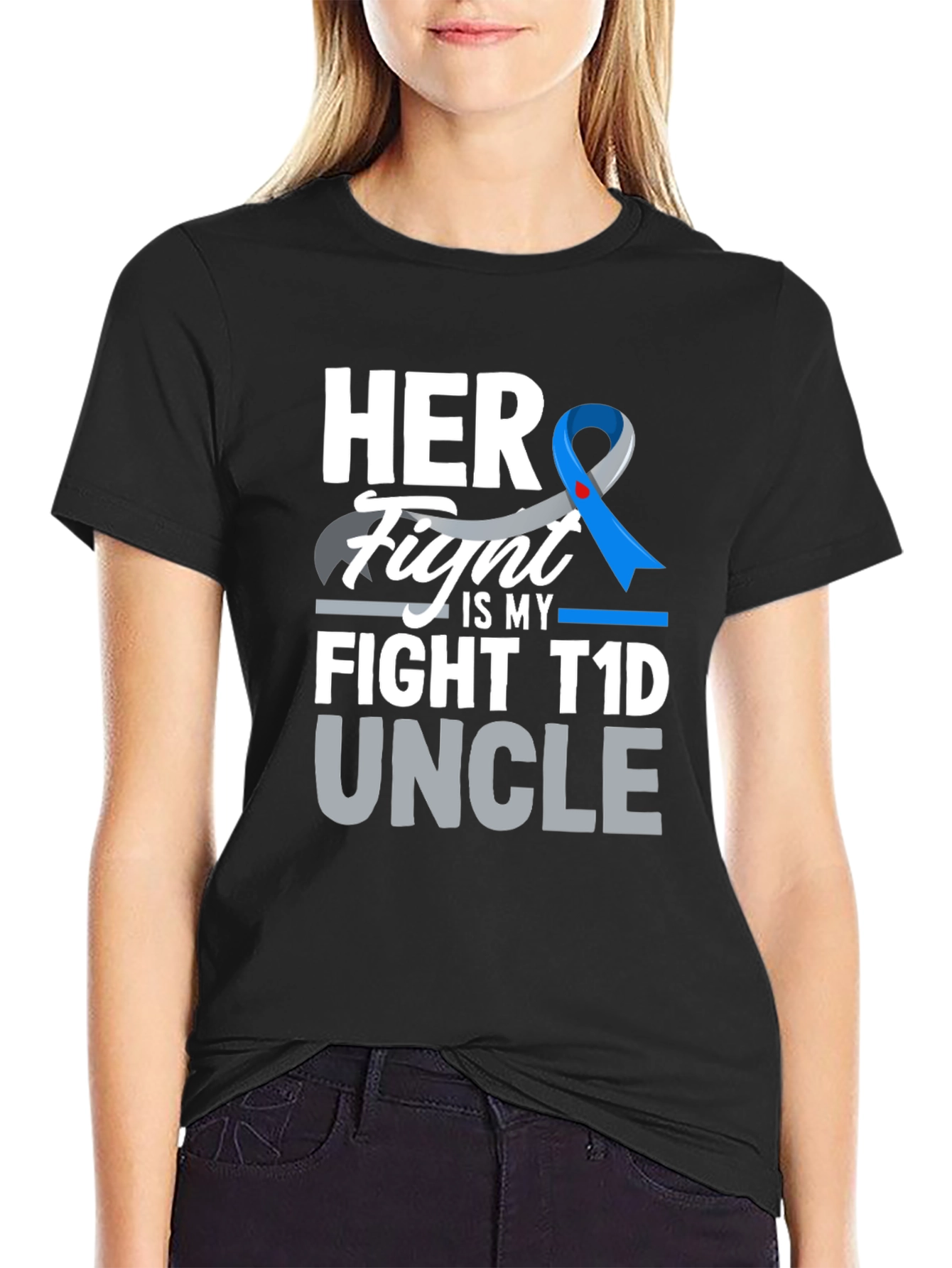 Her Fight is My Fight T1D Uncle T-Shirt
