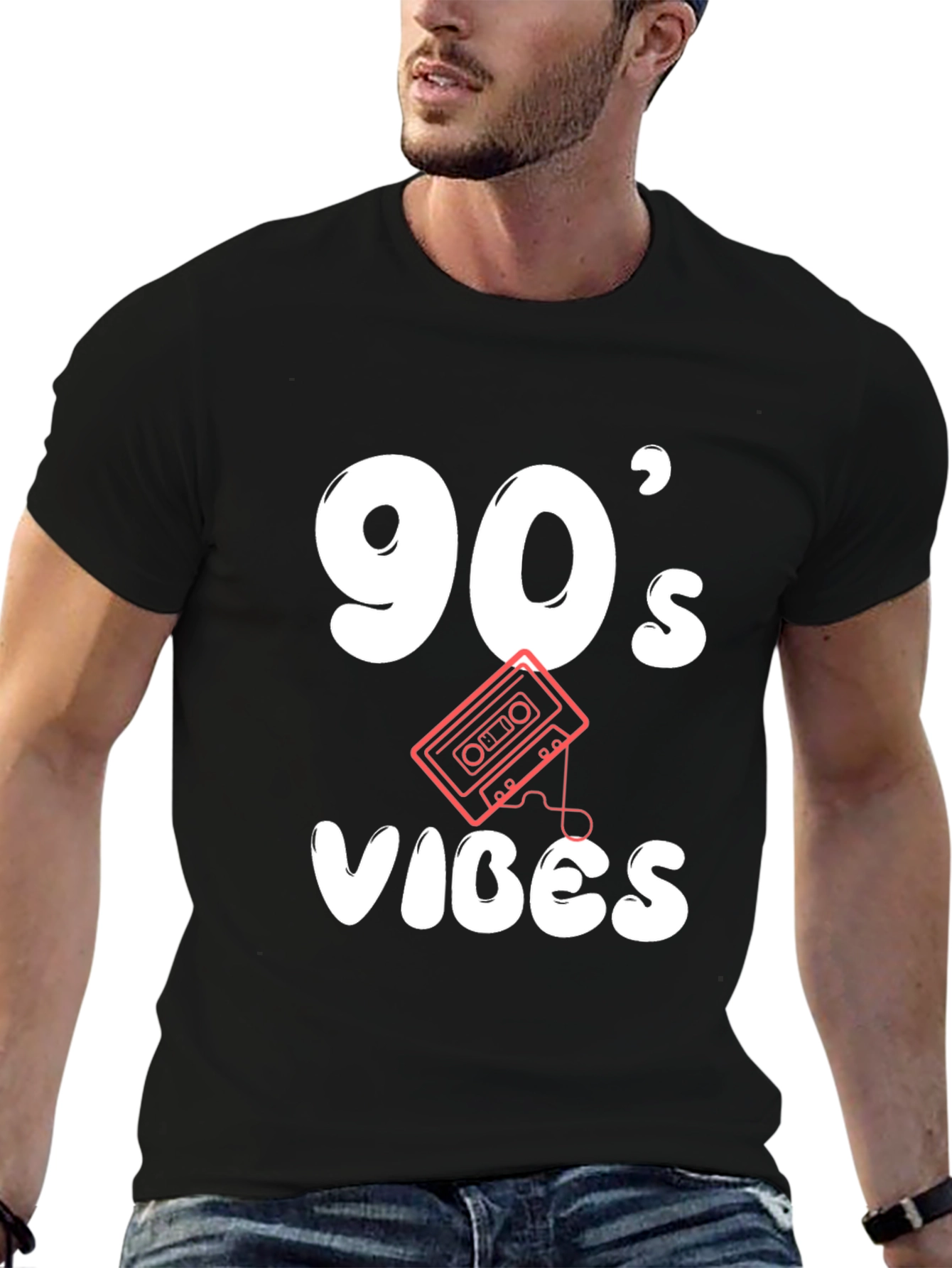 90s Vibes Black Graphic Tee
