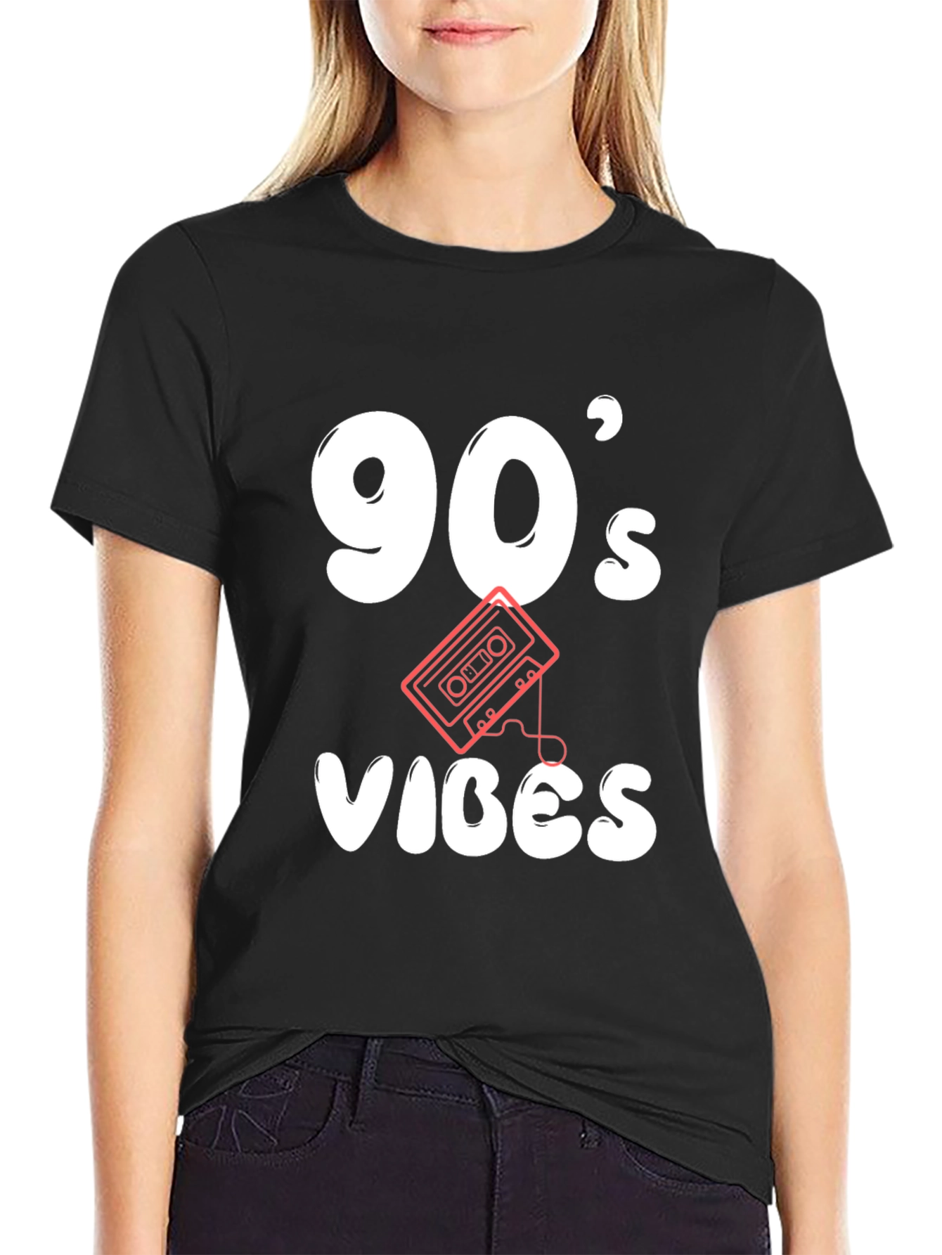 90s Vibes Black Graphic Tee