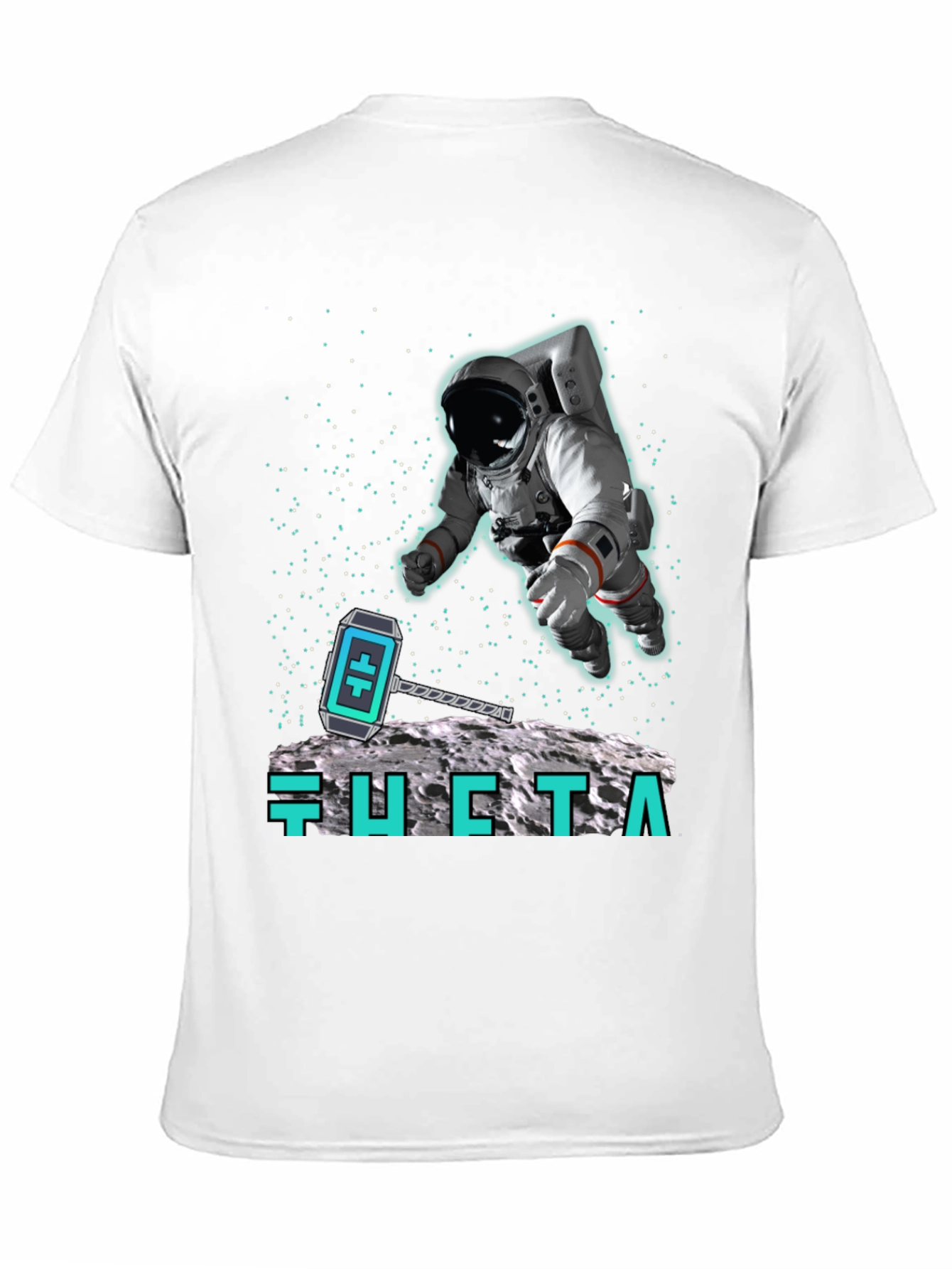 Astronaut Moon Landing Black T-Shirt