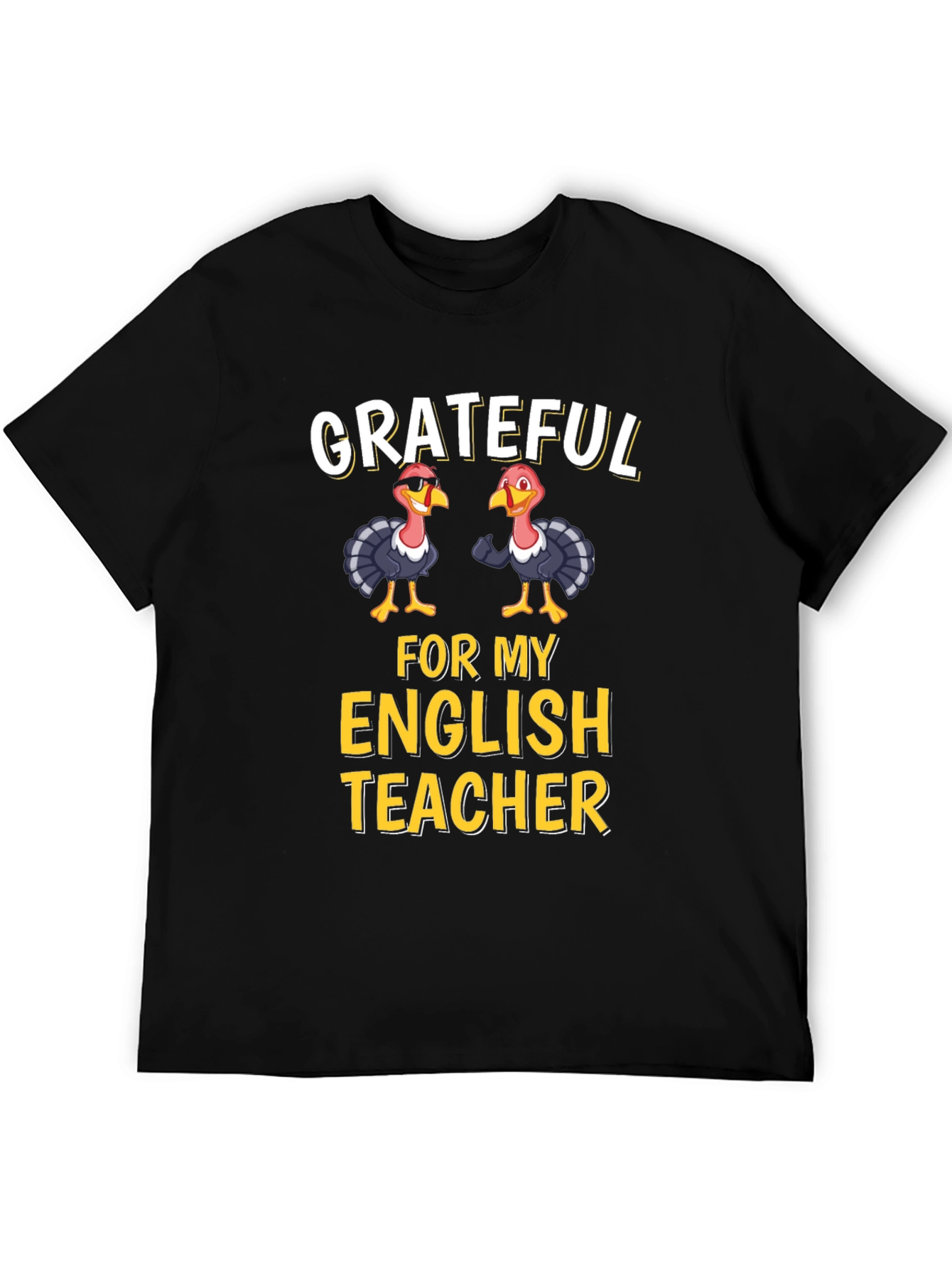 Grateful for My English Teacher Thanksgiving Turkey T-Shirt