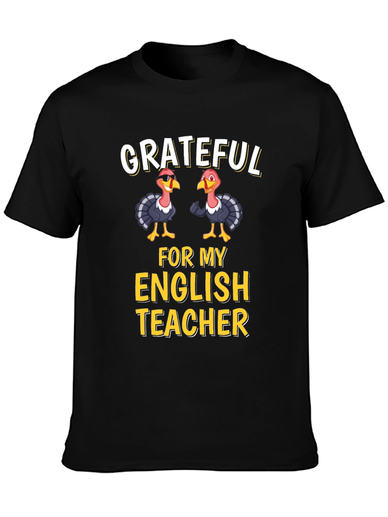 Grateful for My English Teacher Thanksgiving Turkey T-Shirt