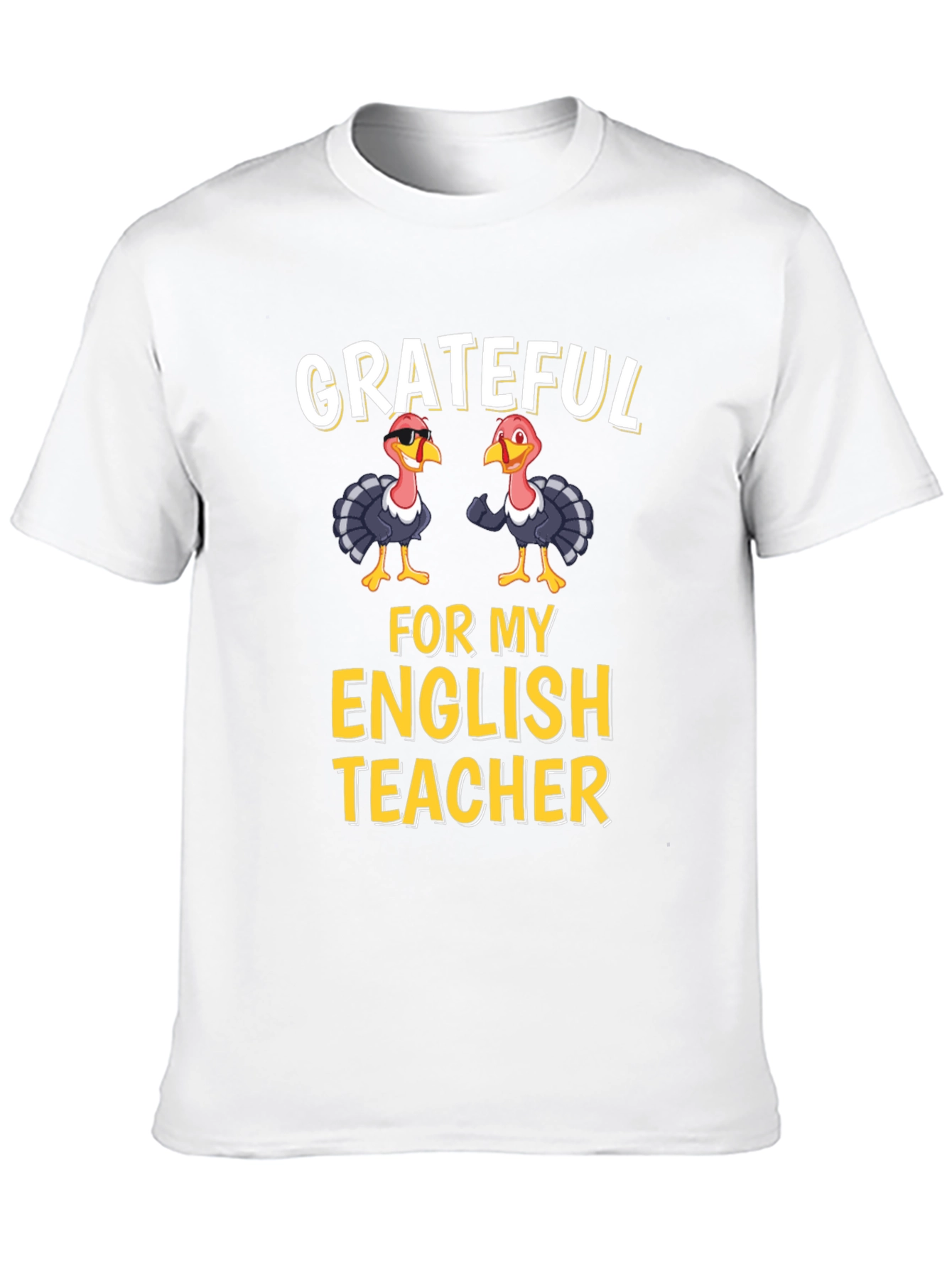 Grateful for My English Teacher Thanksgiving Turkey T-Shirt