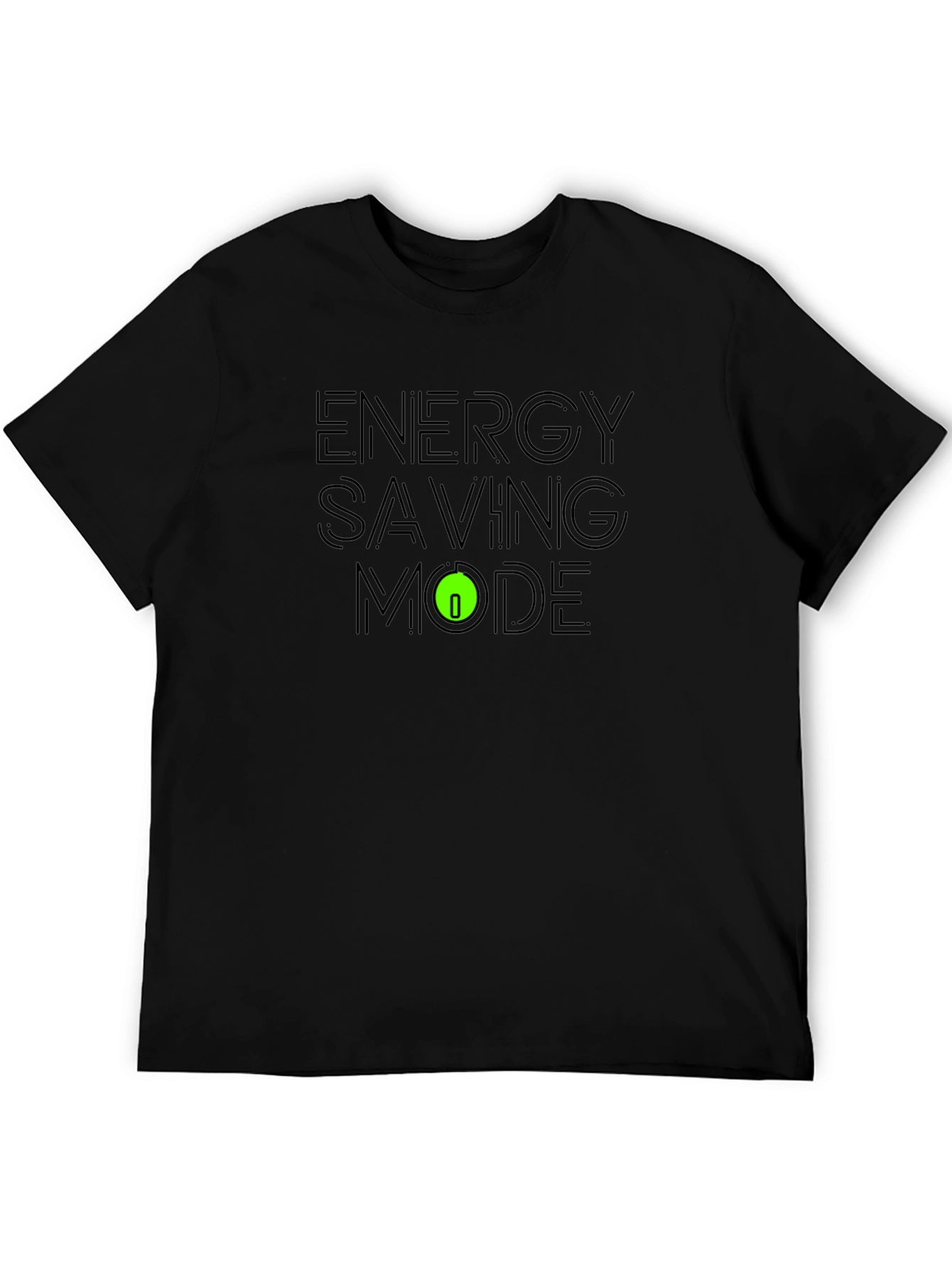 Energy Saving Mode Black T-Shirt